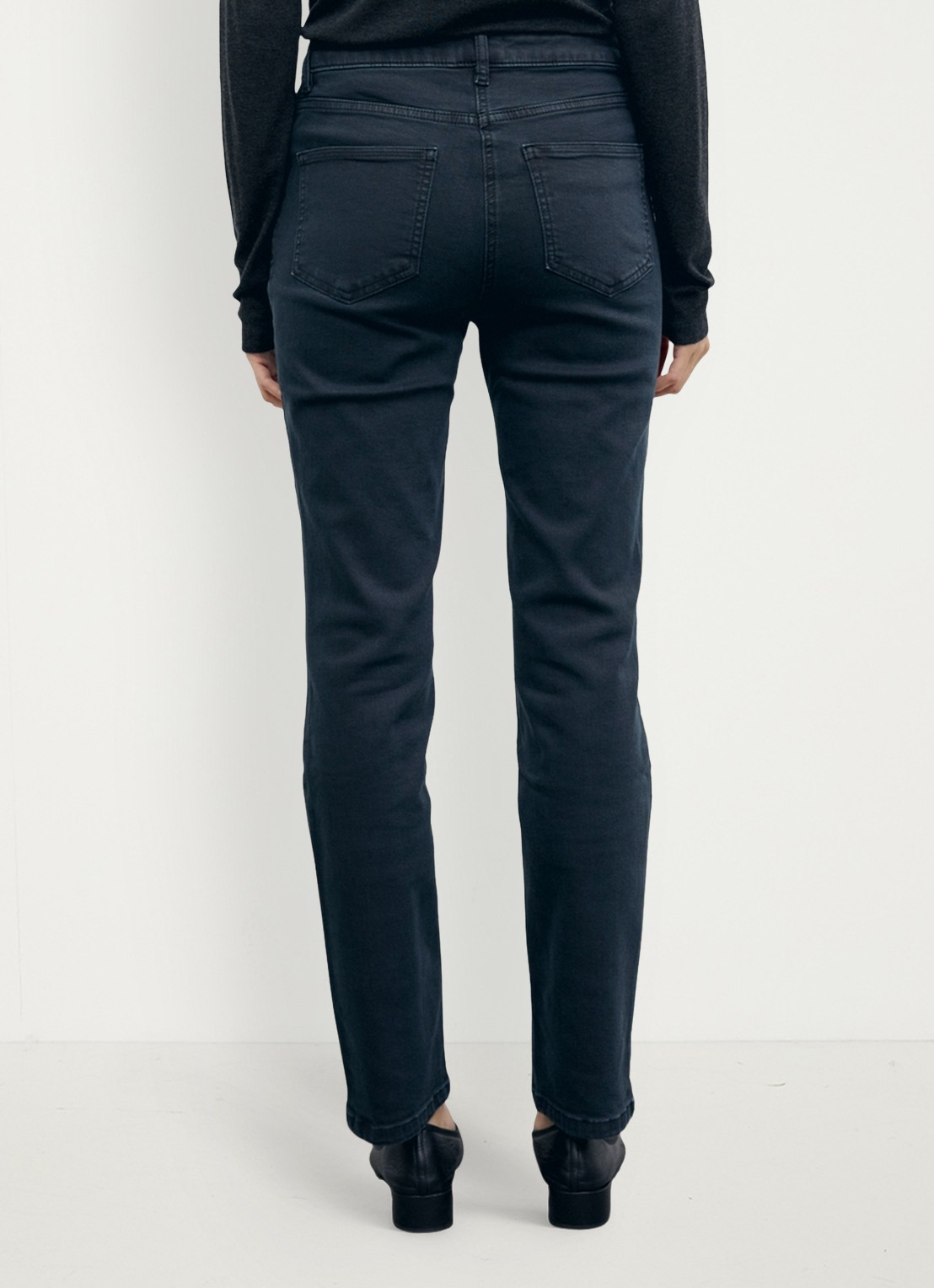 Gerard Darel Irene high waist slim fit jeans - achterkant 5 zwart