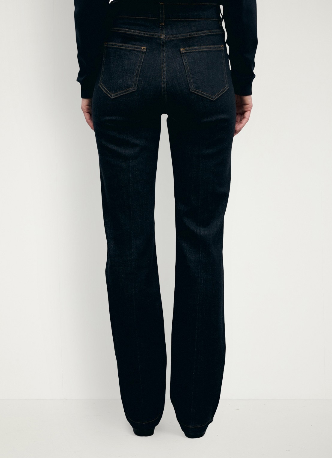 Gerard Darel Ivana high waist straight leg met donkere wassing - achterkant 3 zwart