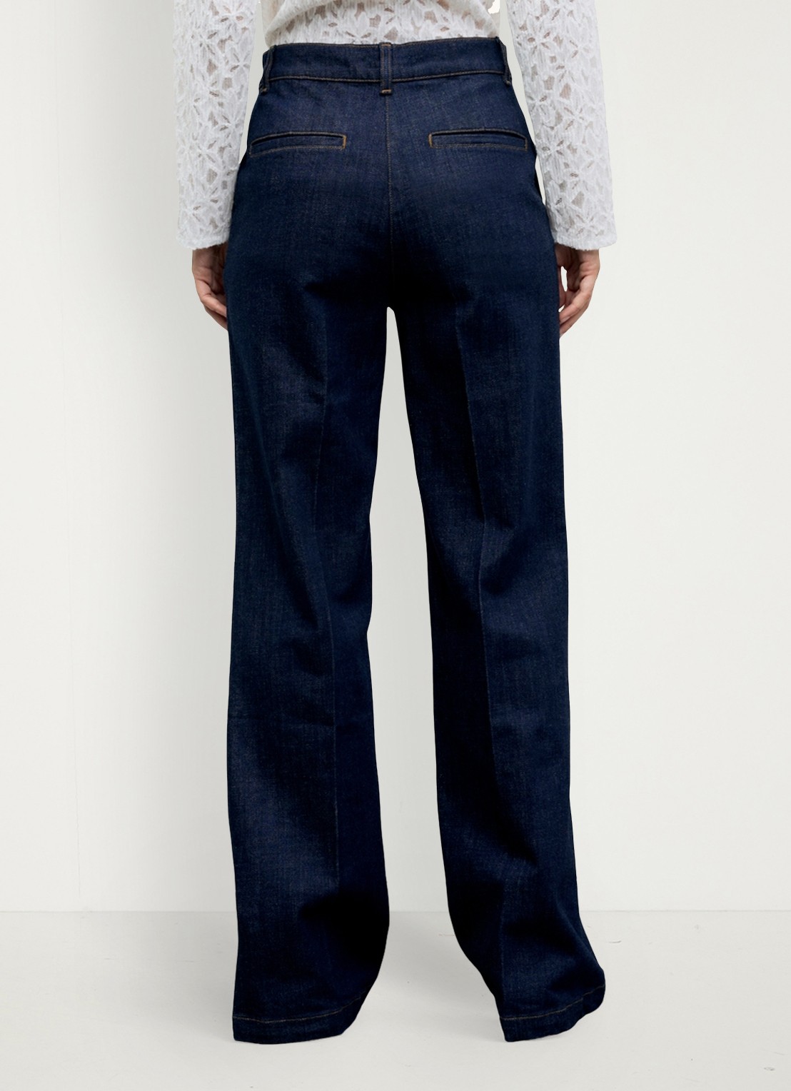 Gerard Darel Ivy high waist straight leg jeans - achterkant 3 donkerblauw