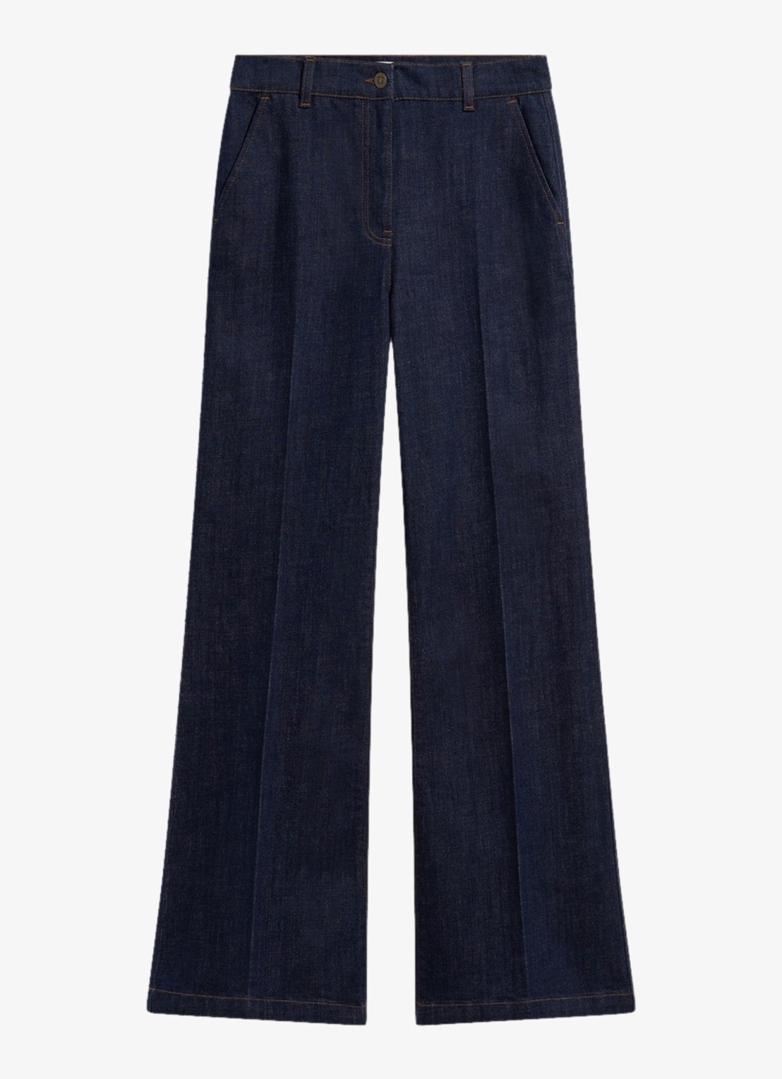 Gerard Darel Ivy high waist straight leg jeans - voorkant 4 donkerblauw