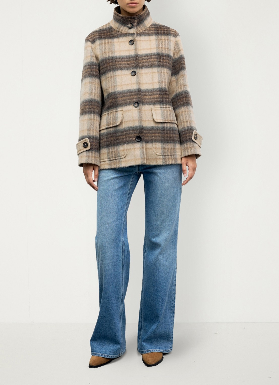 Gerard Darel Jack met ruitdessin - detail 4 zand