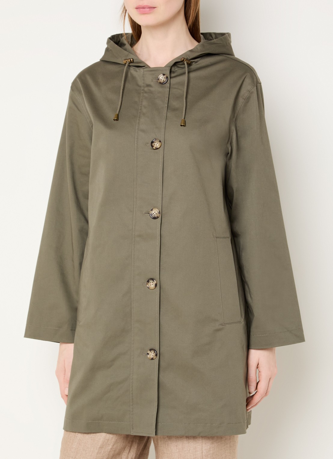 Gerard Darel Janaya parka met steekzakken - detail 2 donkergroen