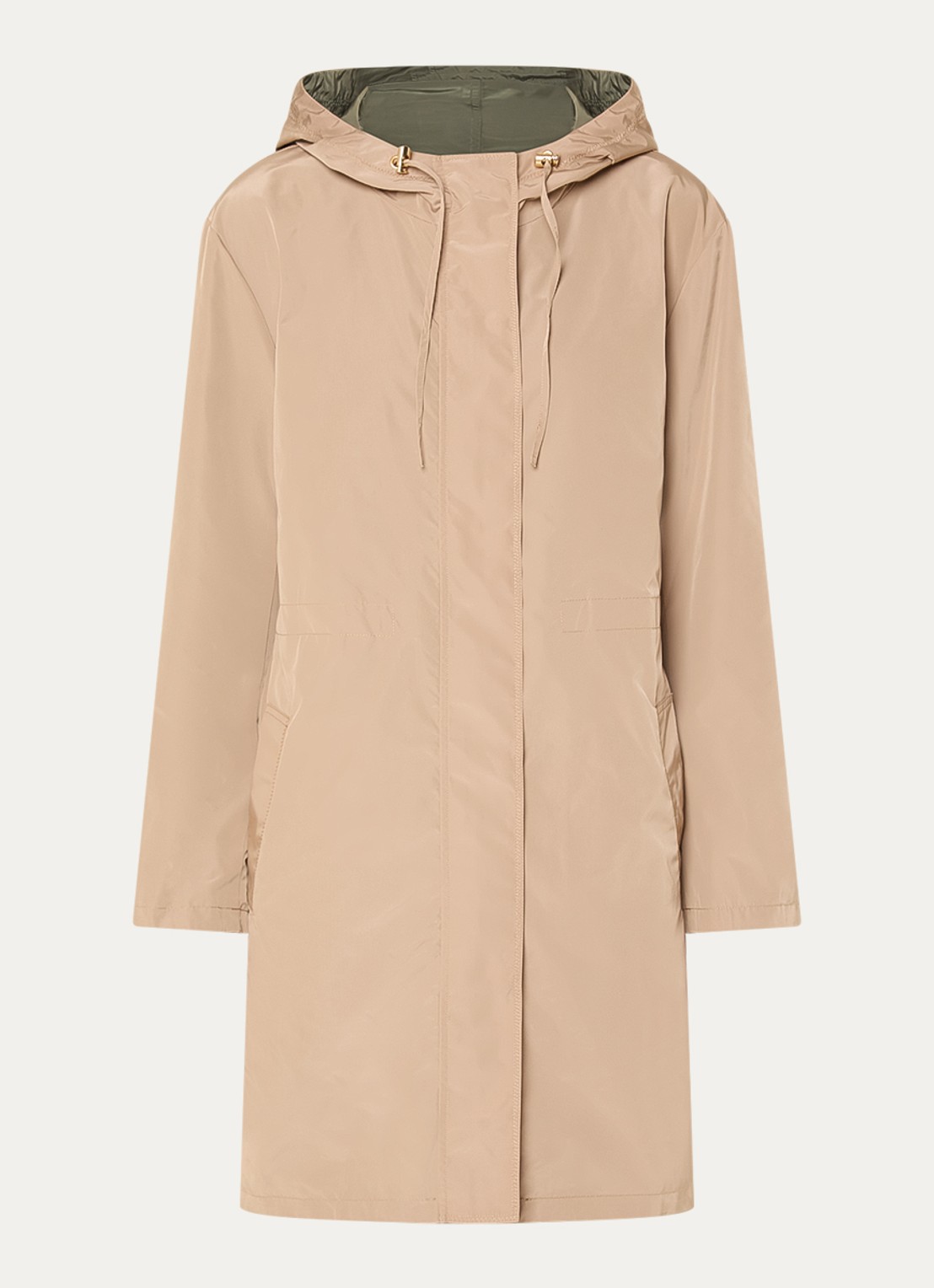 Gerard Darel Jannis reversible softshell jack met capuchon en steekzakken - voorkant zand