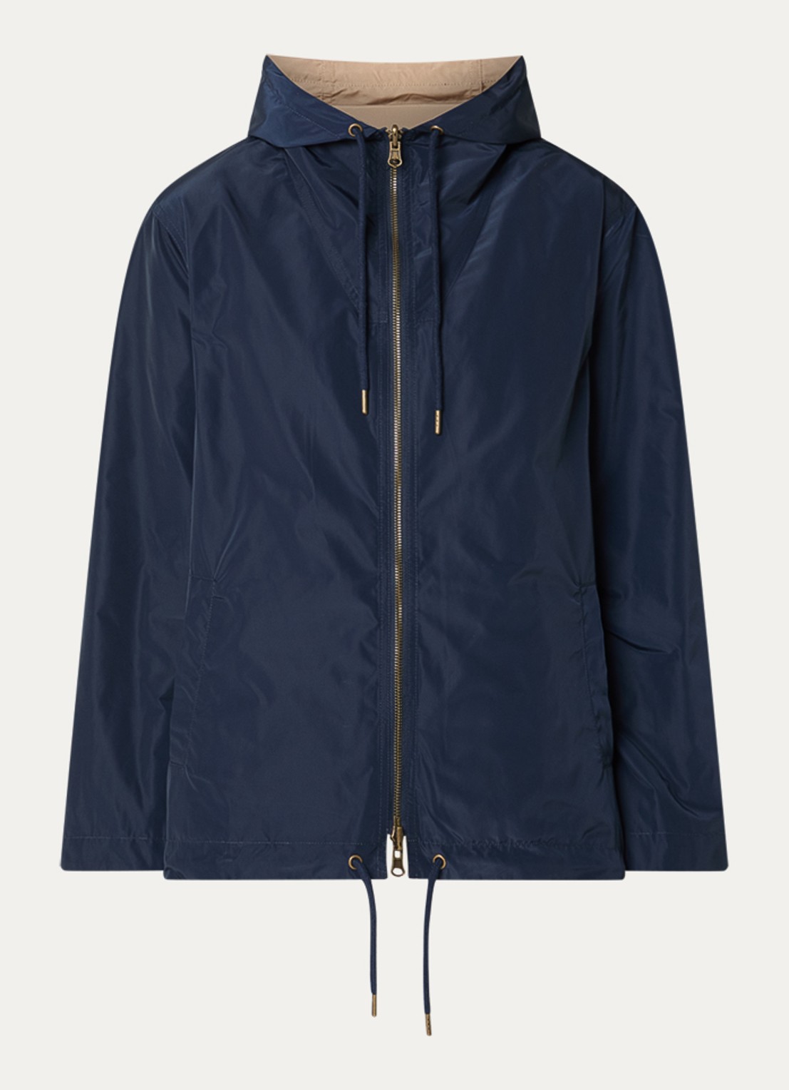 Gerard Darel Jordane reversible jack met capuchon - voorkant donkerblauw