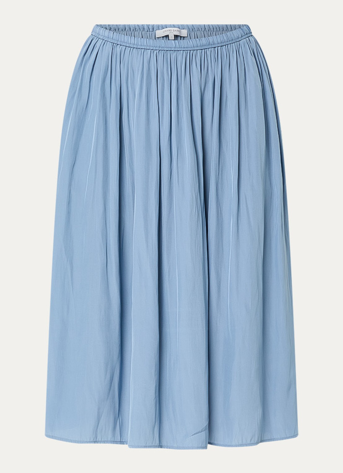 Gerard Darel Juliah midi rok met elastische band - voorkant 2 lichtblauw