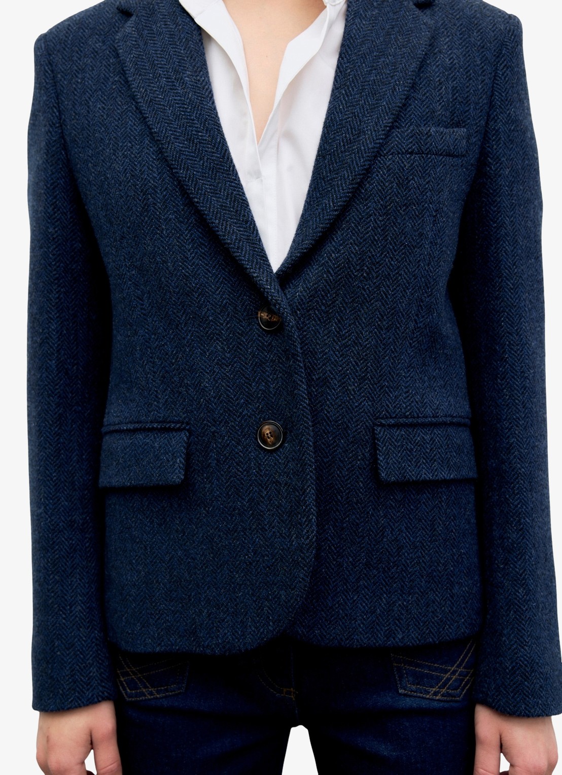 Gerard Darel Juliet blazer van wol - detail 4 blauw