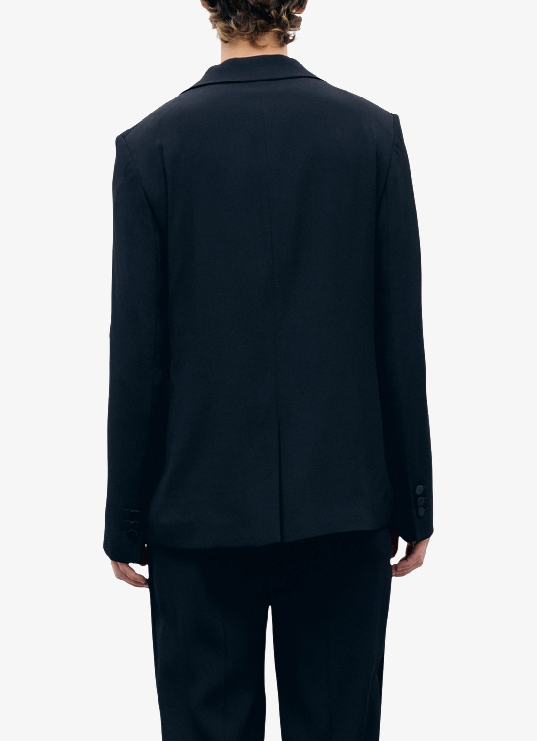 Gerard Darel July single-breasted blazer met details van satijn - achterkant 5 zwart
