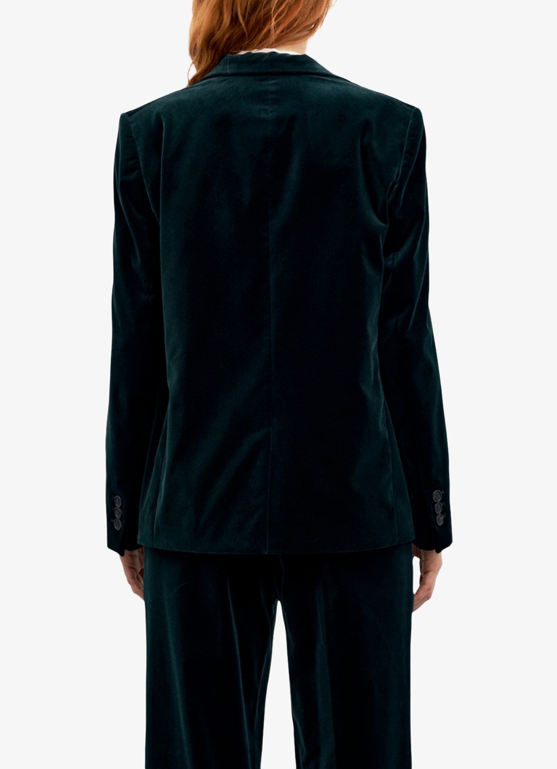 Gerard Darel Jyna blazer van fluweel met klepzakken - achterkant 5 groen