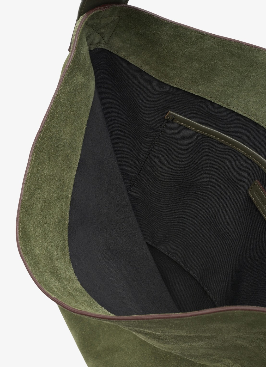 Gerard Darel Lady GD schoudertas van suéde - detail 3 donkergroen