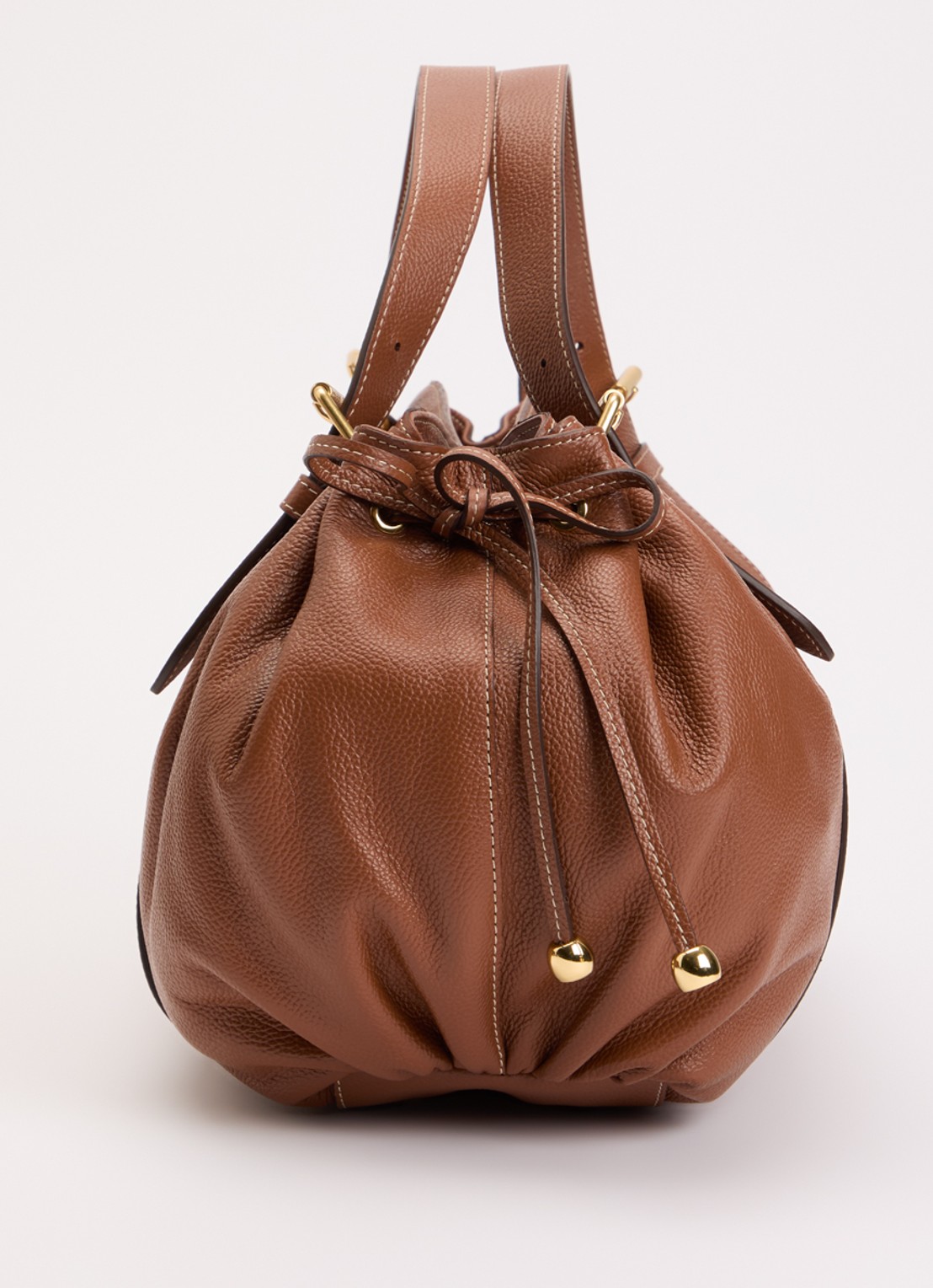 Gerard Darel LE 24H handtas van leer met afneembare schouderriem  - detail 3 roodbruin
