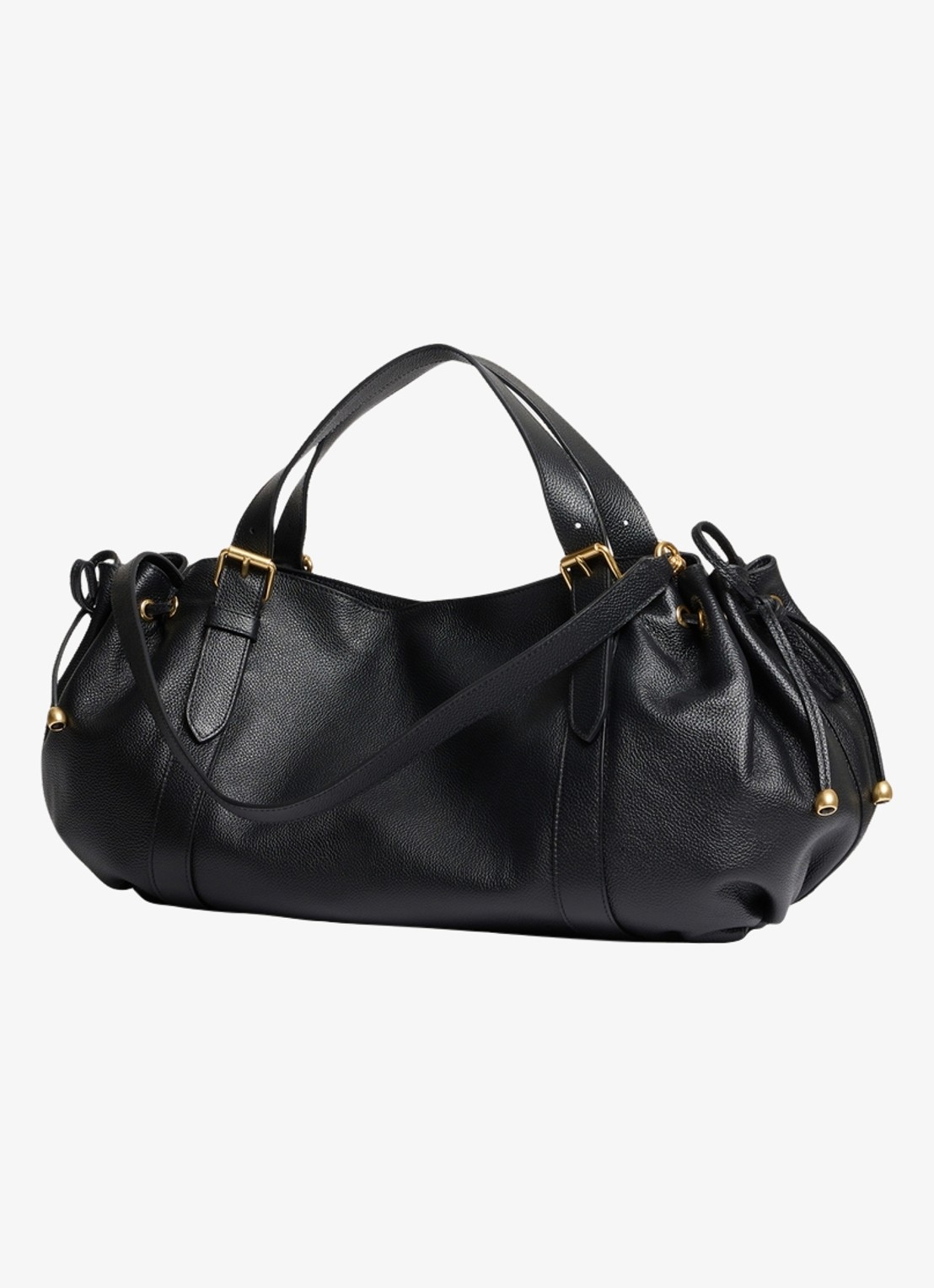 Gerard Darel LE 24H handtas van leer met afneembare schouderriem - detail zwart