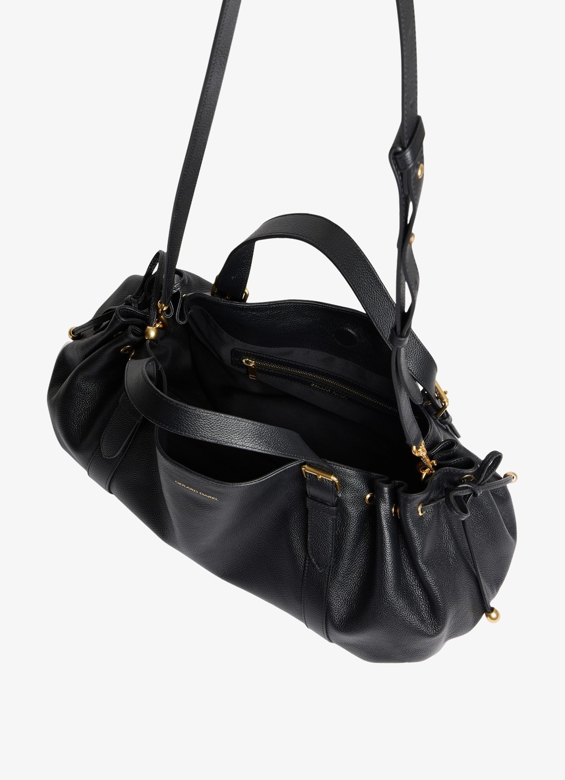 Gerard Darel LE 24H handtas van leer met afneembare schouderriem - detail 2 zwart