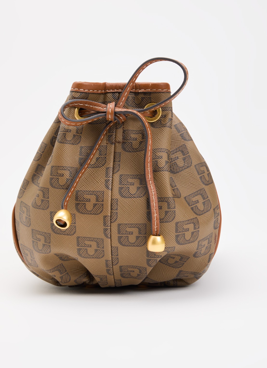 Gerard Darel Le mini 24 schoudertas van canvas met details van leer en tasbedel  - detail 3 bruin