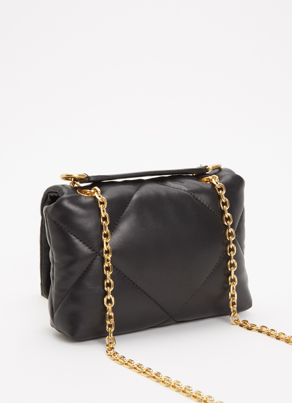Gerard Darel Le Mini Fanny crossbodytas van lamsleer - achterkant zwart