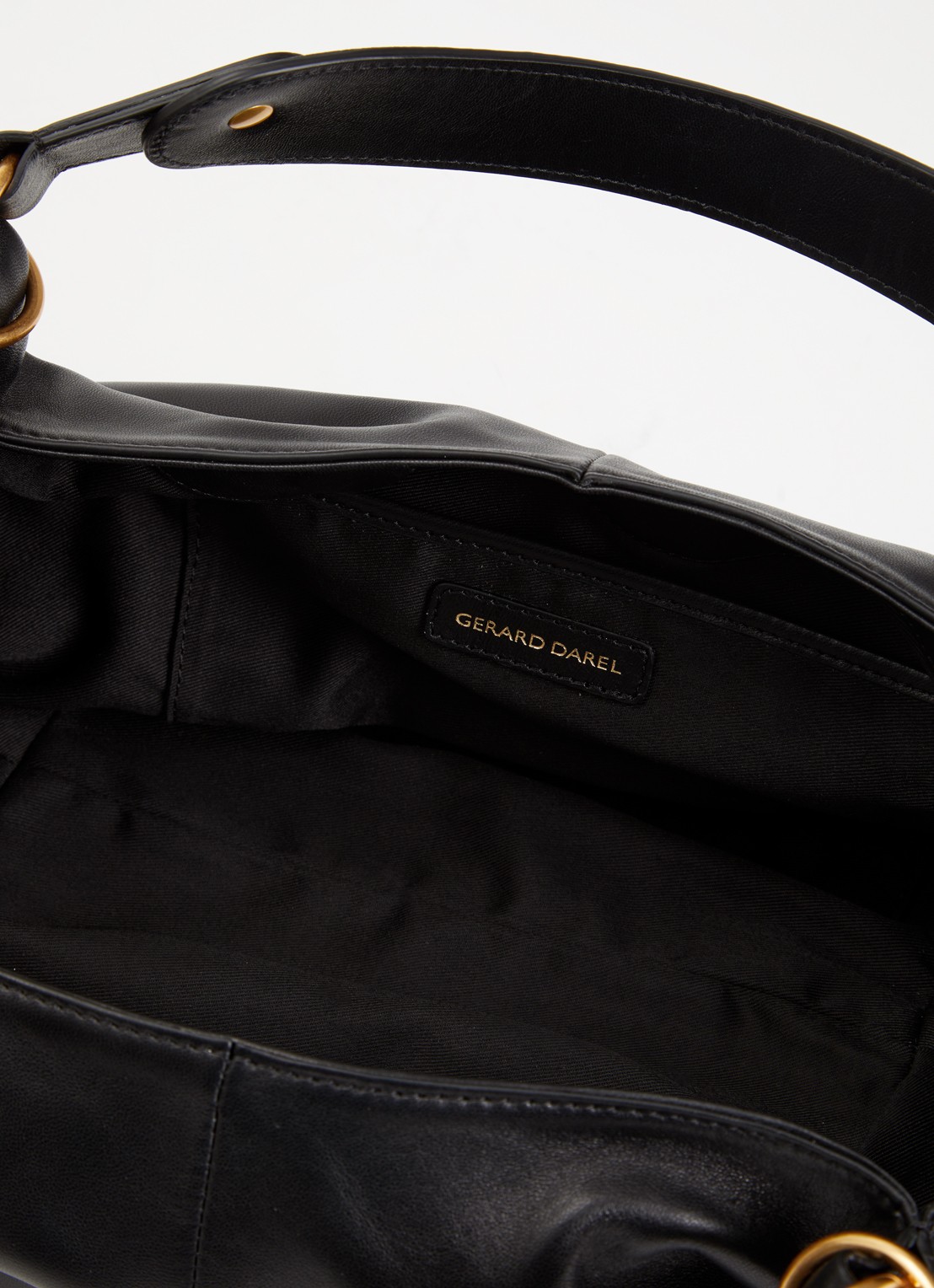 Gerard Darel Le Mini Kate handtas van lamsleer - detail zwart