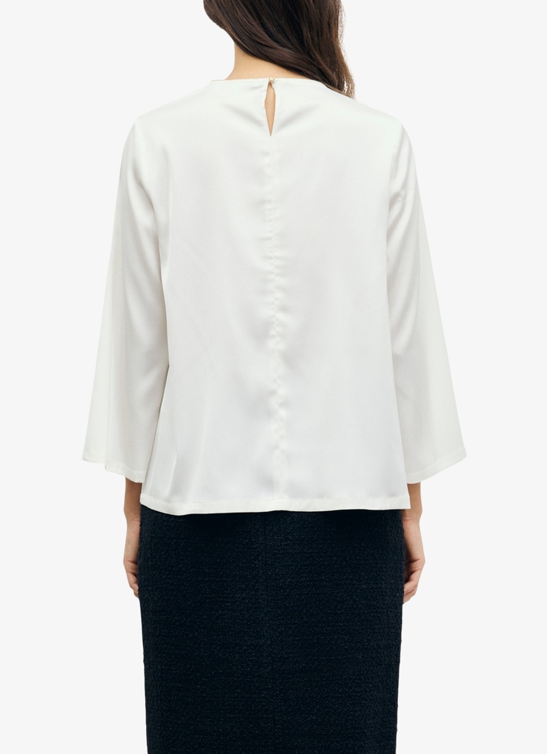 Gerard Darel Lilo top van satijn - achterkant 2 creme