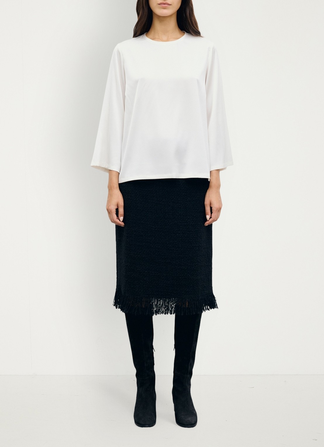 Gerard Darel Lilo top van satijn - voorkant 4 creme