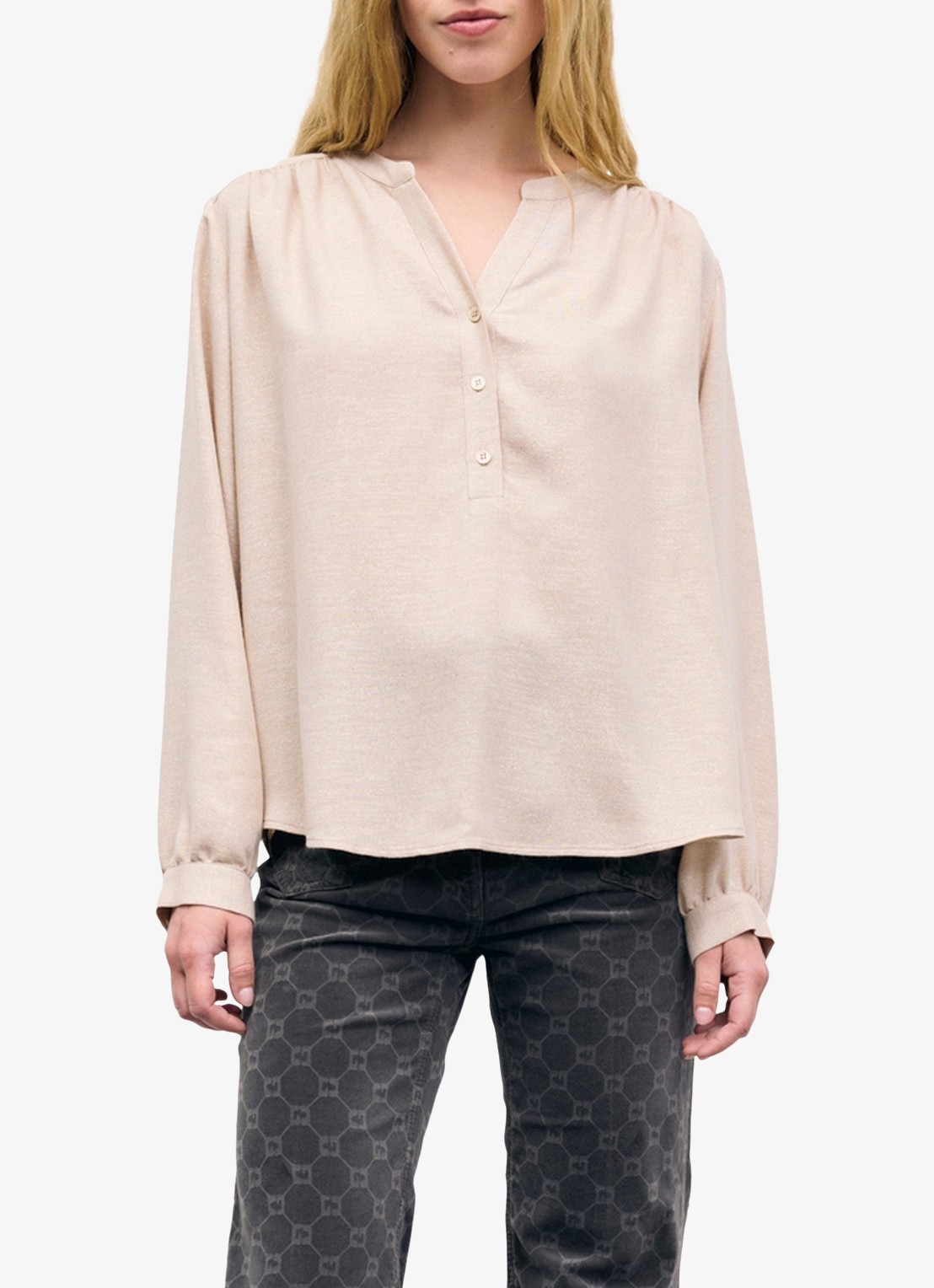 Gerard Darel Liset tuniek met lurex - detail zand