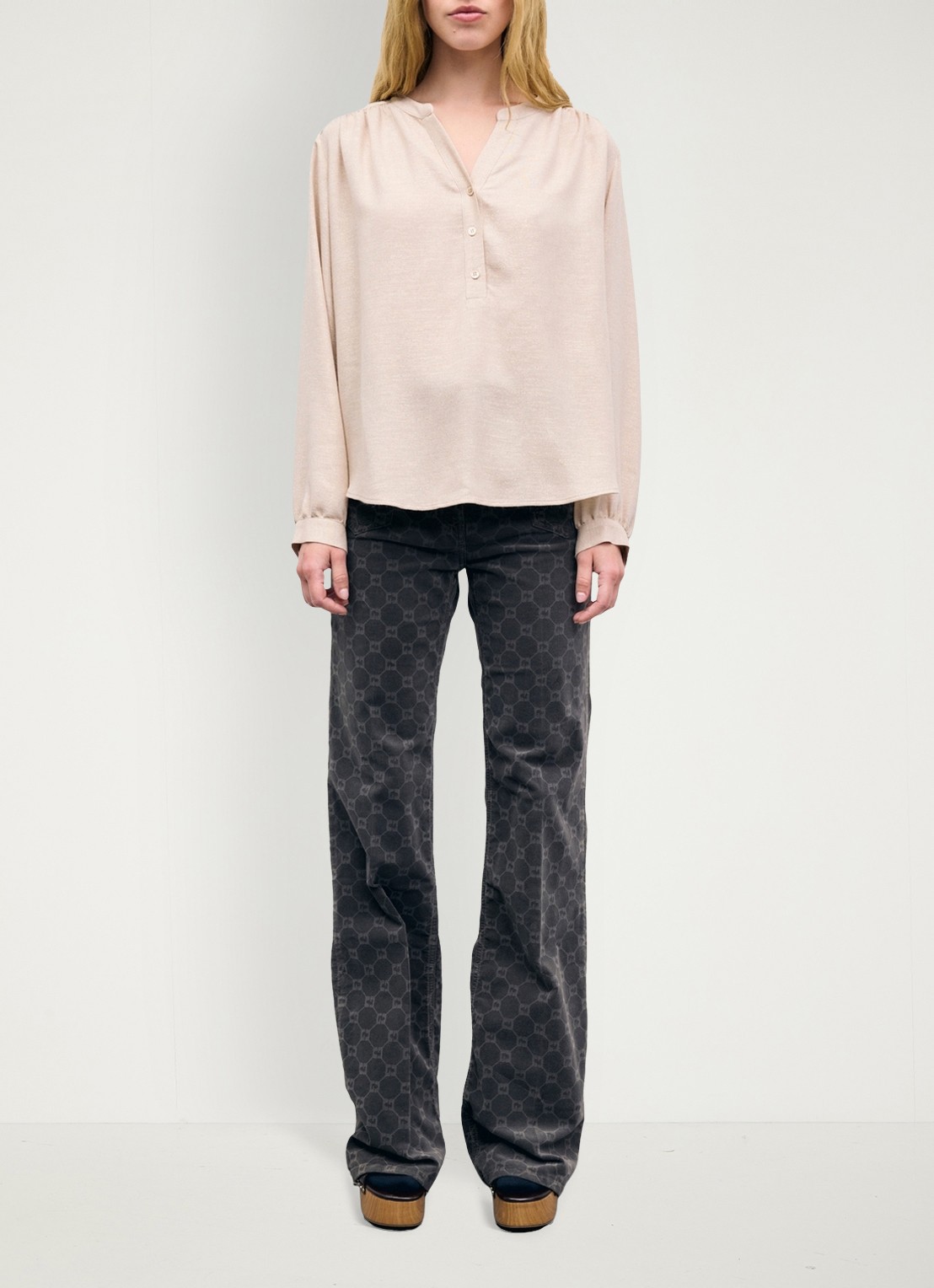 Gerard Darel Liset tuniek met lurex - voorkant 4 zand