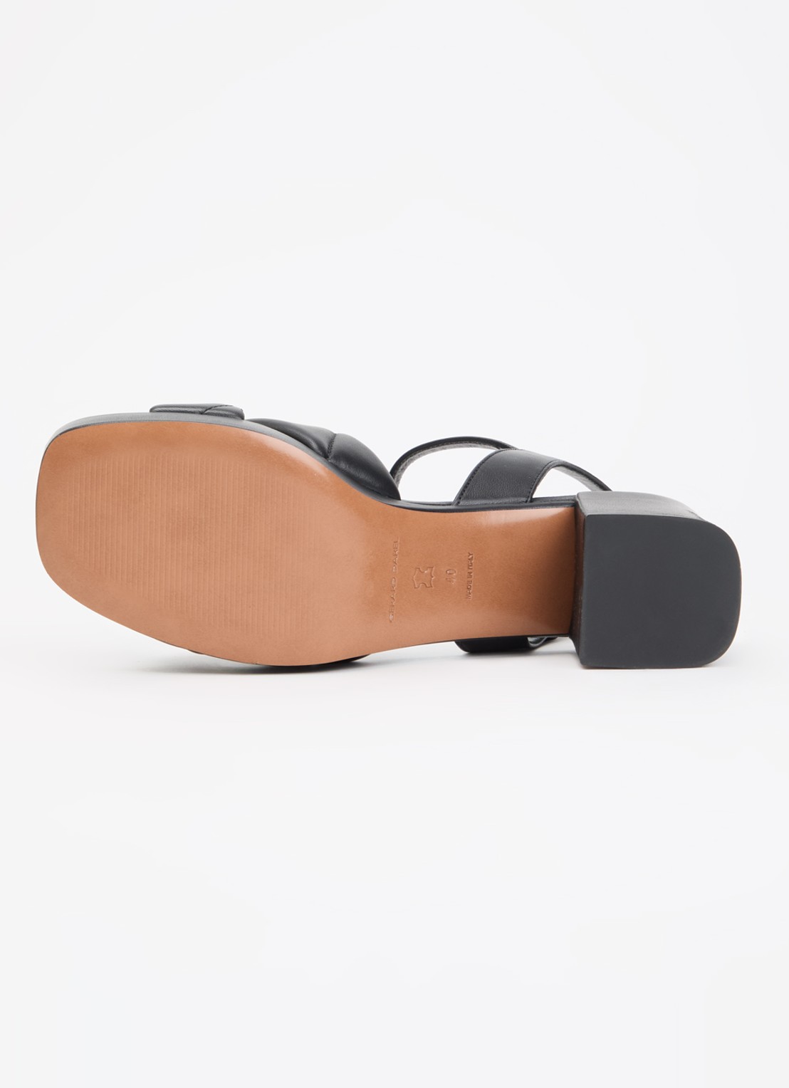 Gerard Darel Livia sandalette van leer met logo - detail 4 zwart