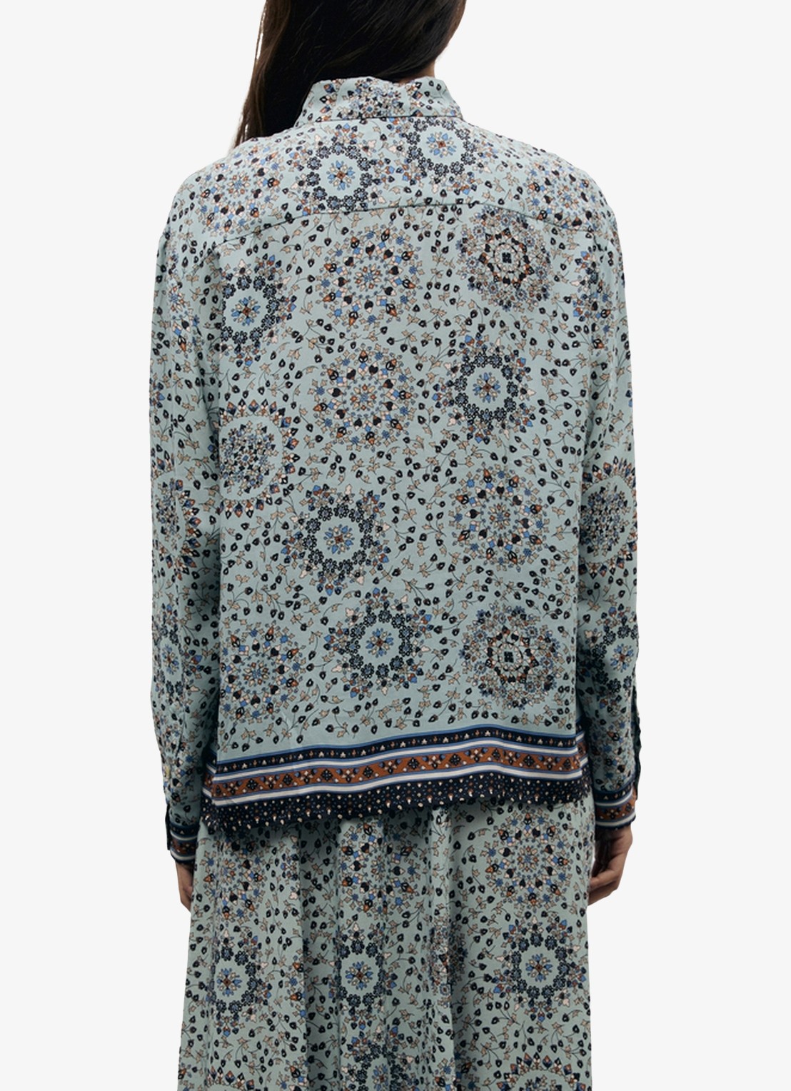 Gerard Darel Liz blouse met paisley dessin - achterkant 4 lichtblauw