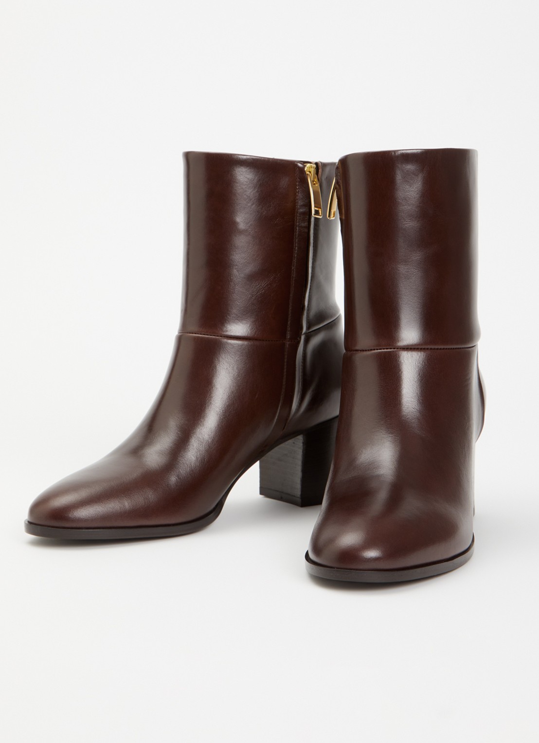 Gerard Darel Liz enkellaarsje van leer - detail 3 donkerbruin
