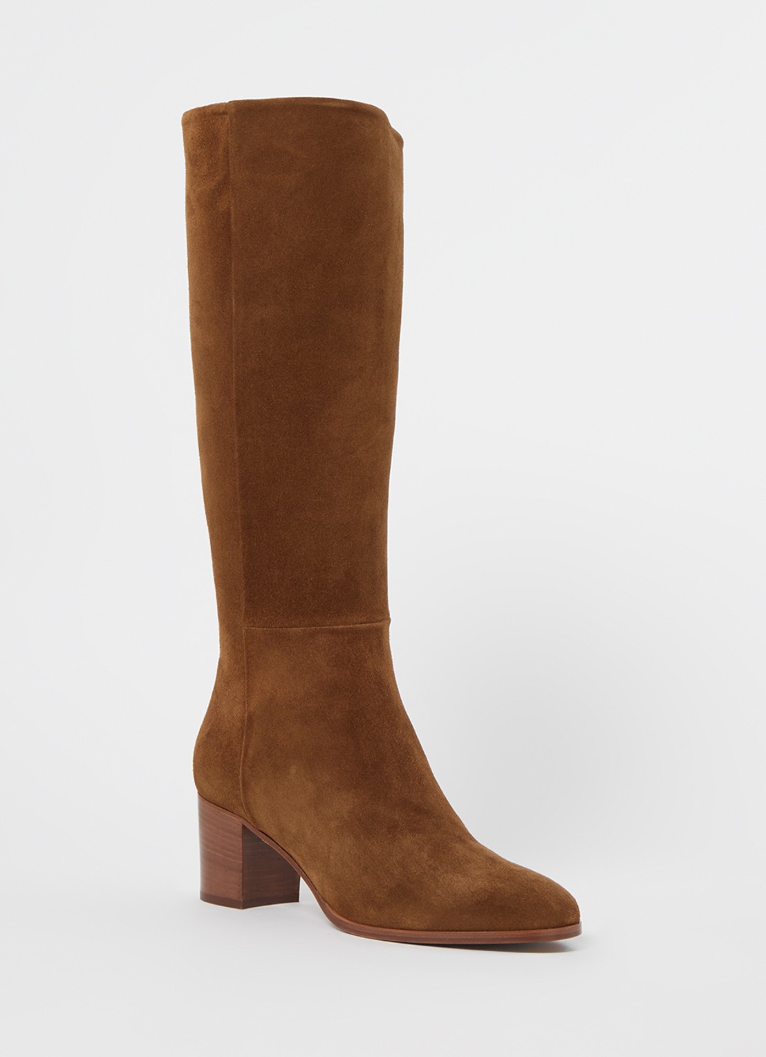 Gerard Darel Lizzie laars van suède - voorkant camel