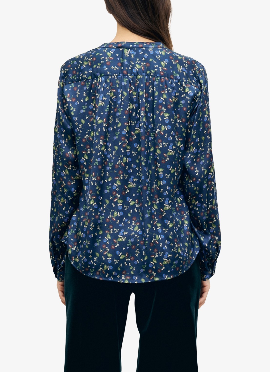 Gerard Darel Lolita tuniek met bloemenprint - achterkant 4 blauw