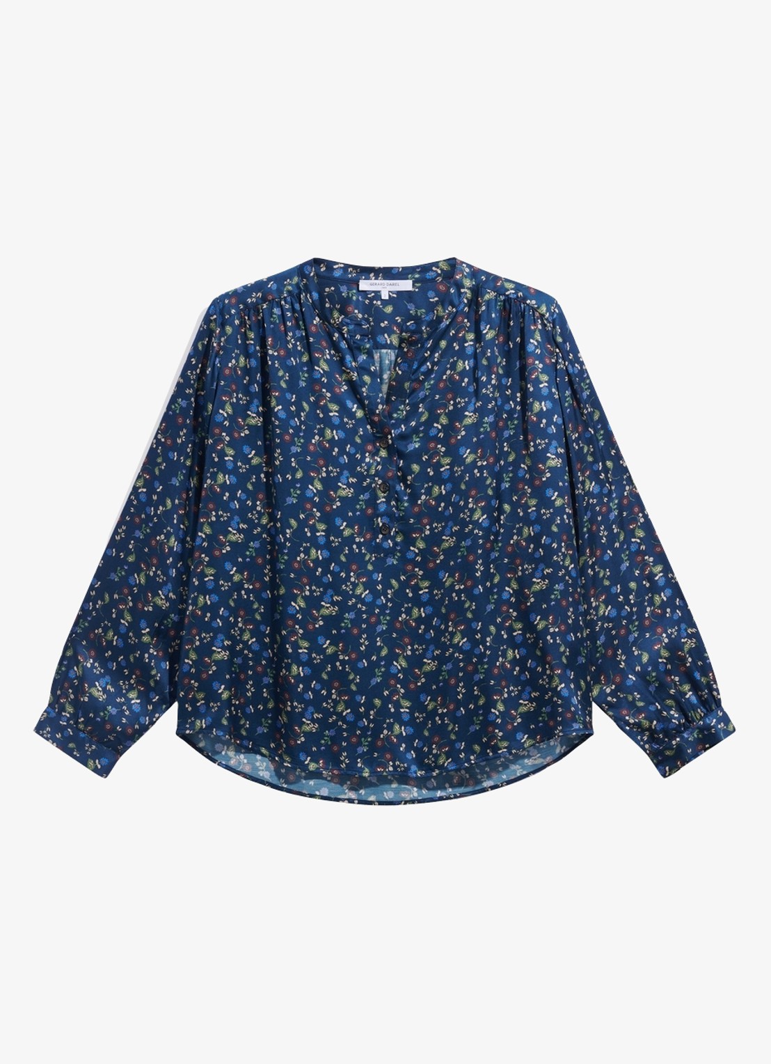 Gerard Darel Lolita tuniek met bloemenprint - voorkant 2 blauw