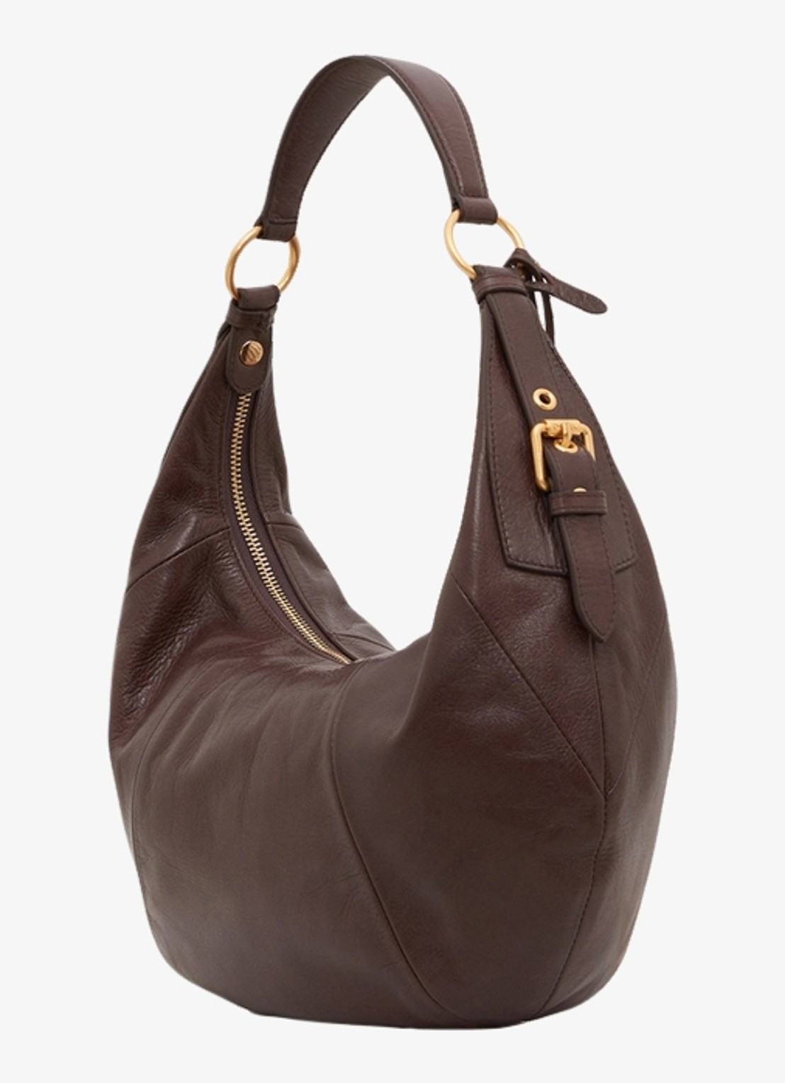 Gerard Darel Luna handtas van leer - detail 2 donkerbruin