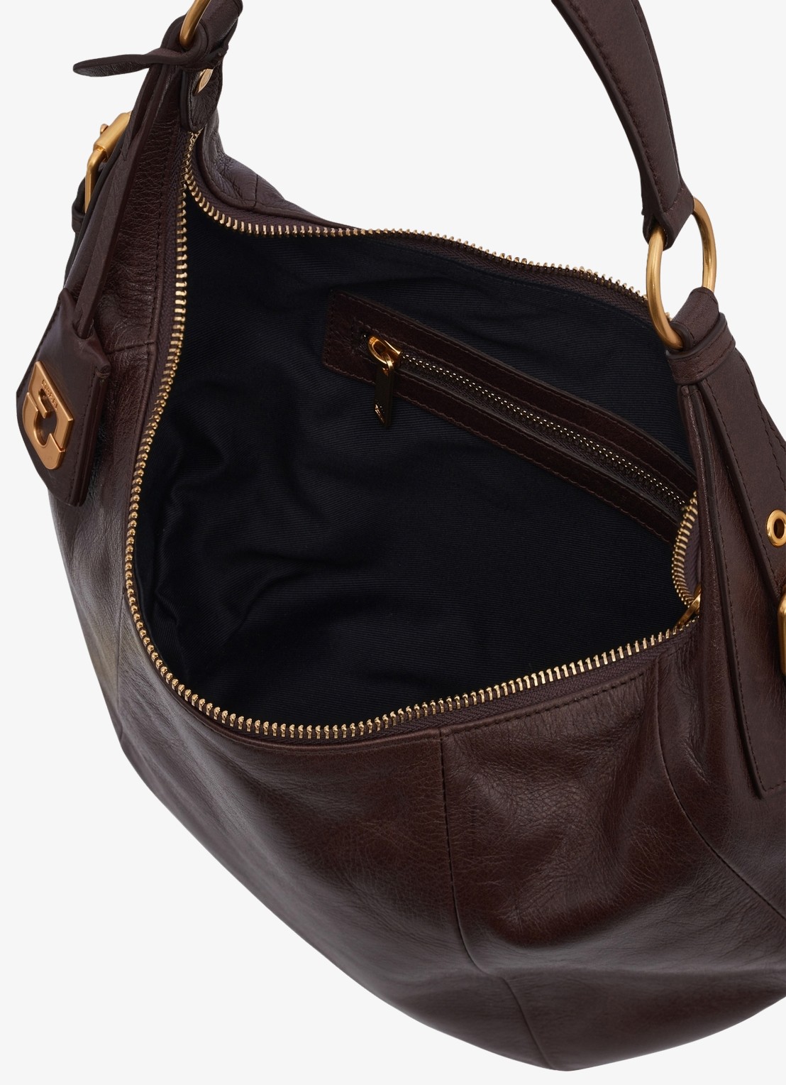 Gerard Darel Luna handtas van leer - detail 3 donkerbruin