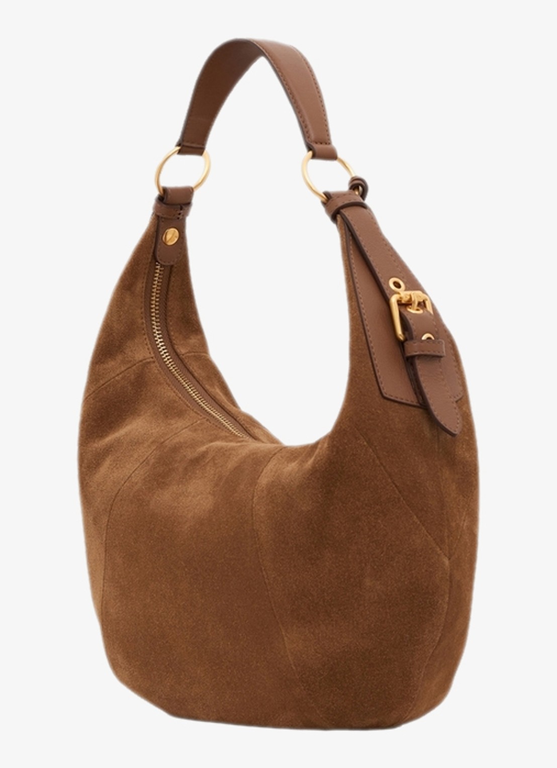 Gerard Darel Luna handtas van suéde - detail 2 camel