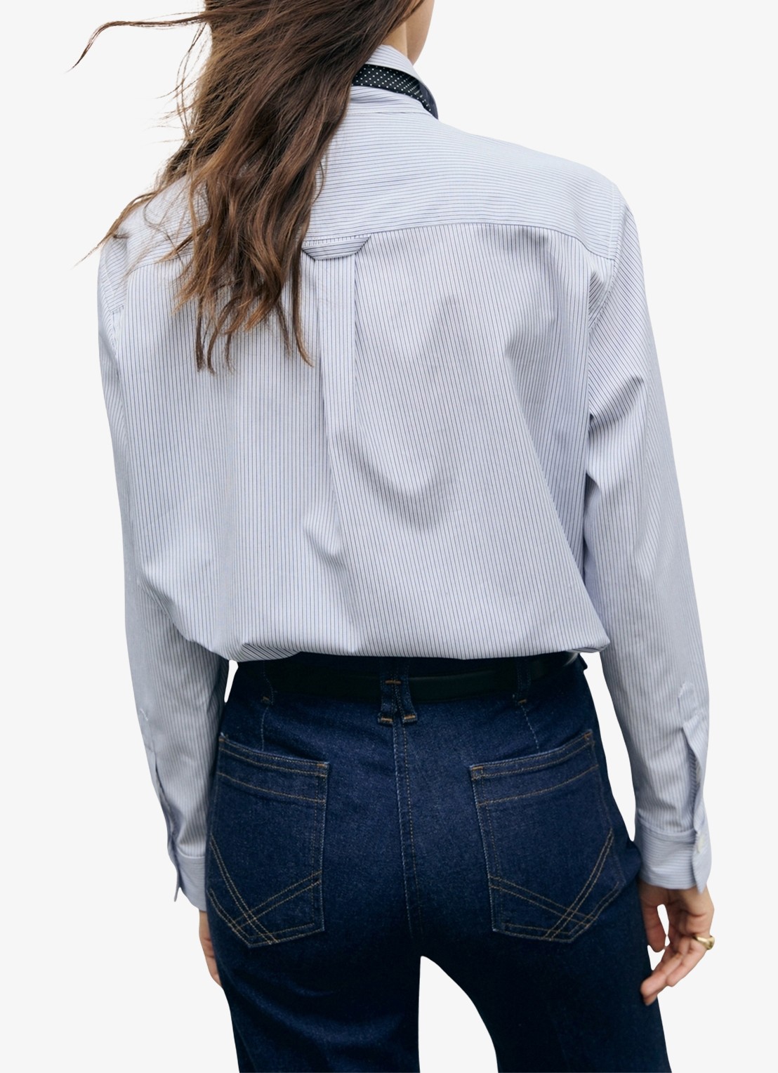 Gerard Darel Lyla blouse met streepprint - detail 5 lichtblauw