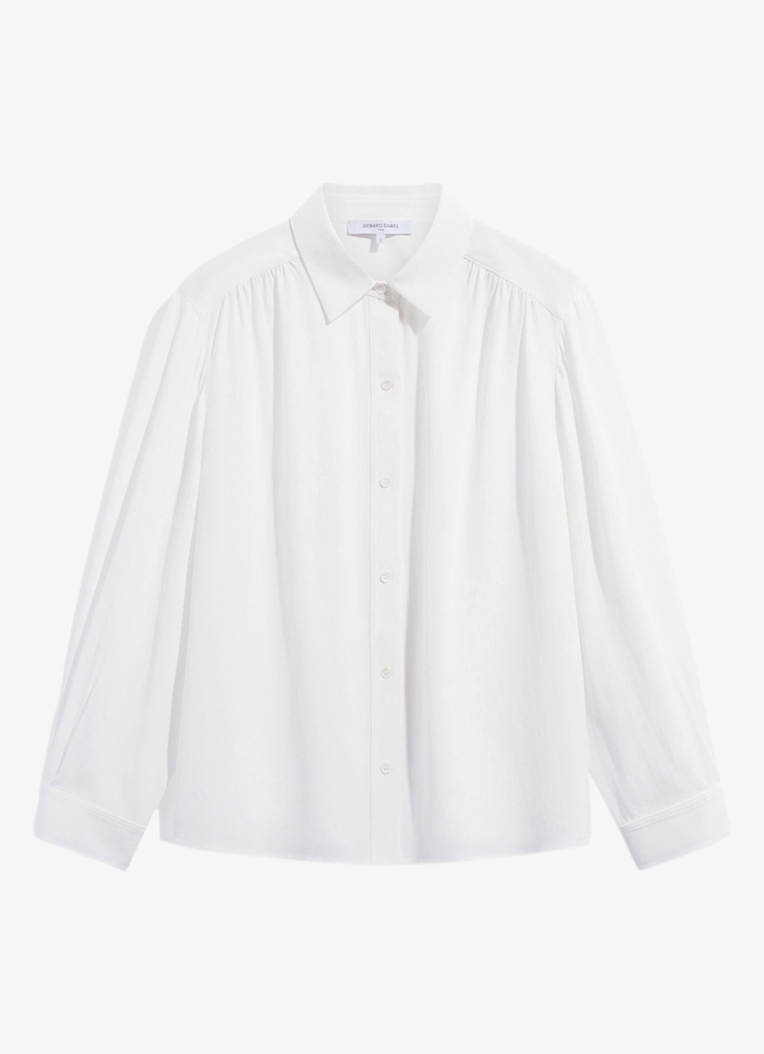 Gerard Darel Lyla blouse met streepprint - voorkant lichtblauw