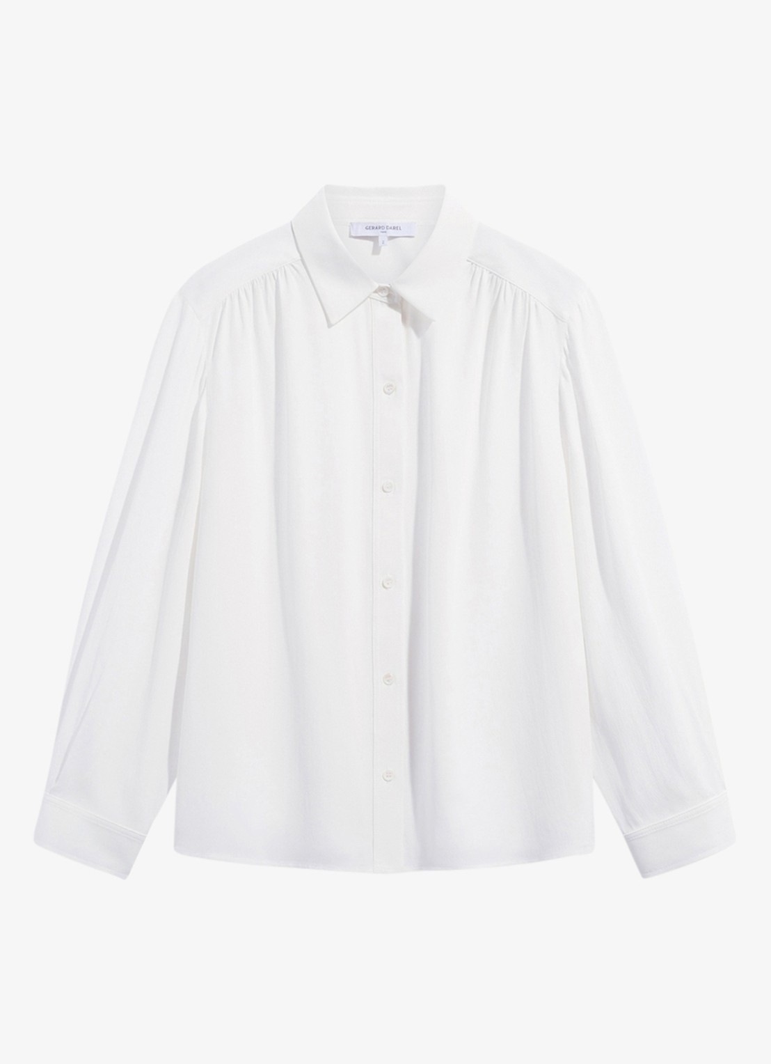 Gerard Darel Lyla blouse met streepprint - voorkant 3 lichtblauw