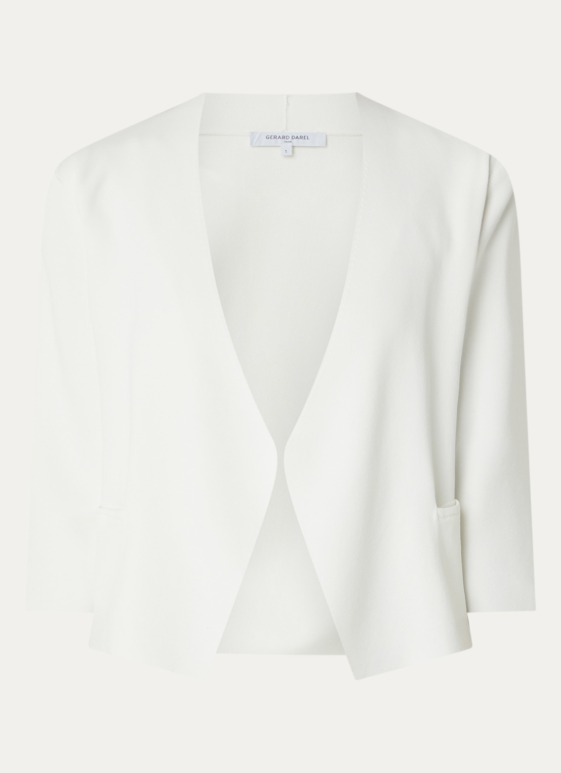 Gerard Darel Lynaya openvallend vest met steekzakken - voorkant 2 wit