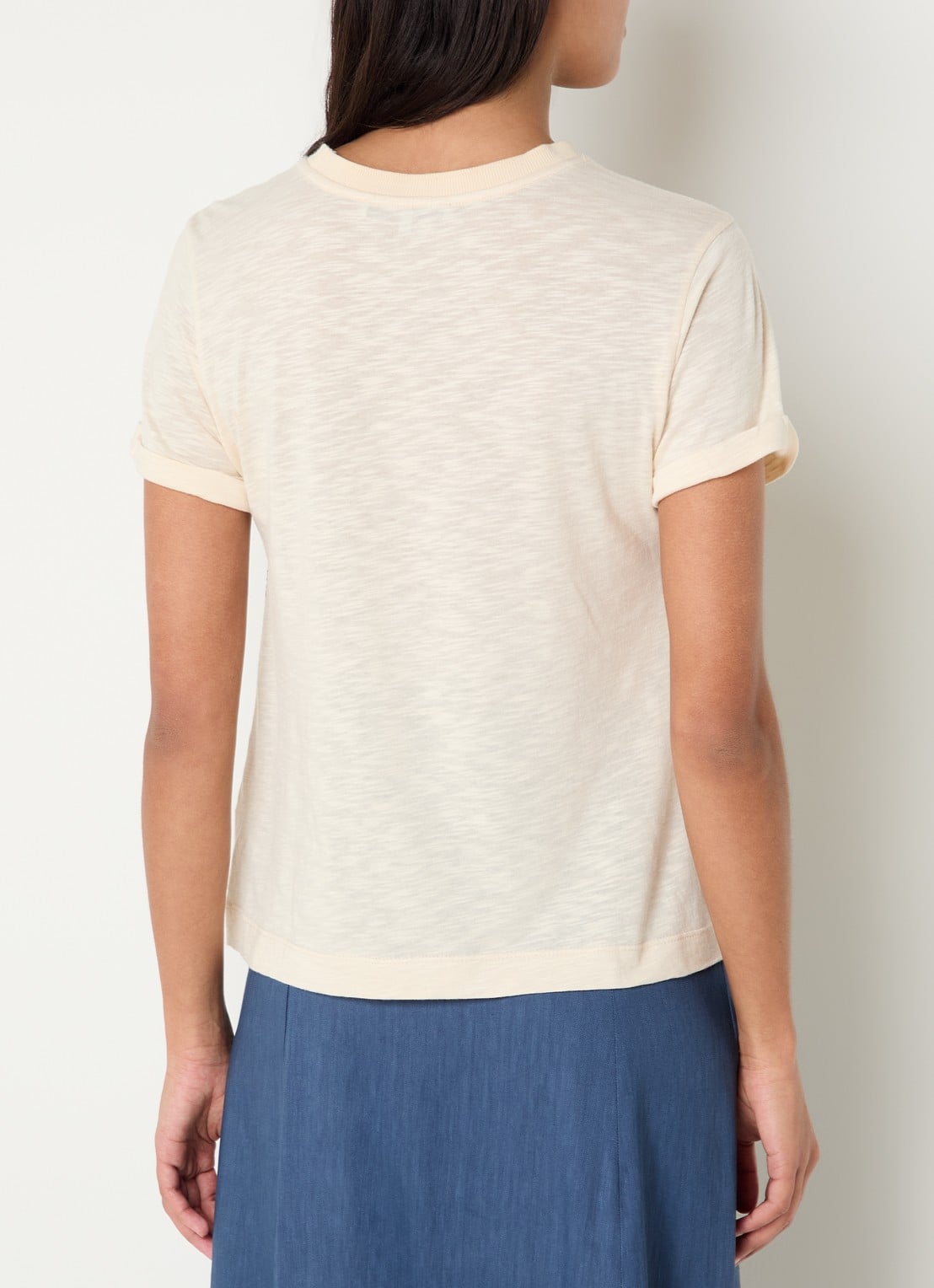 Gerard Darel Manolia T-shirt met paisley dessin - achterkant creme