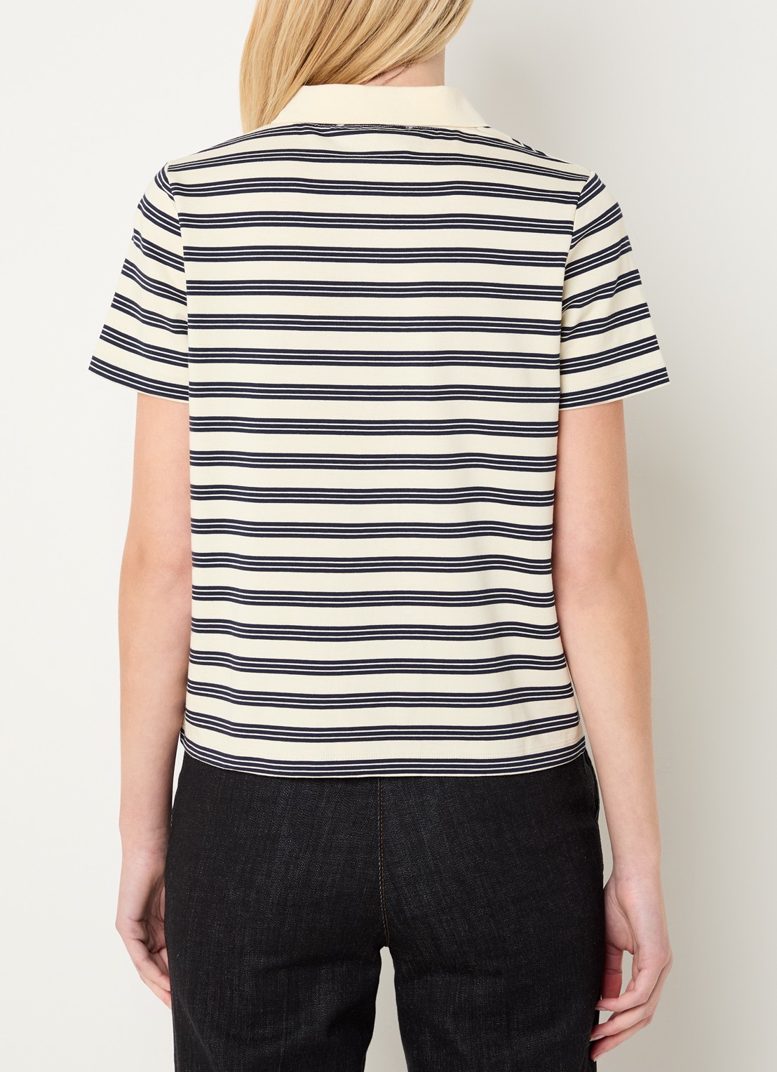 Gerard Darel Marcie polo met streepprint - achterkant ivoor