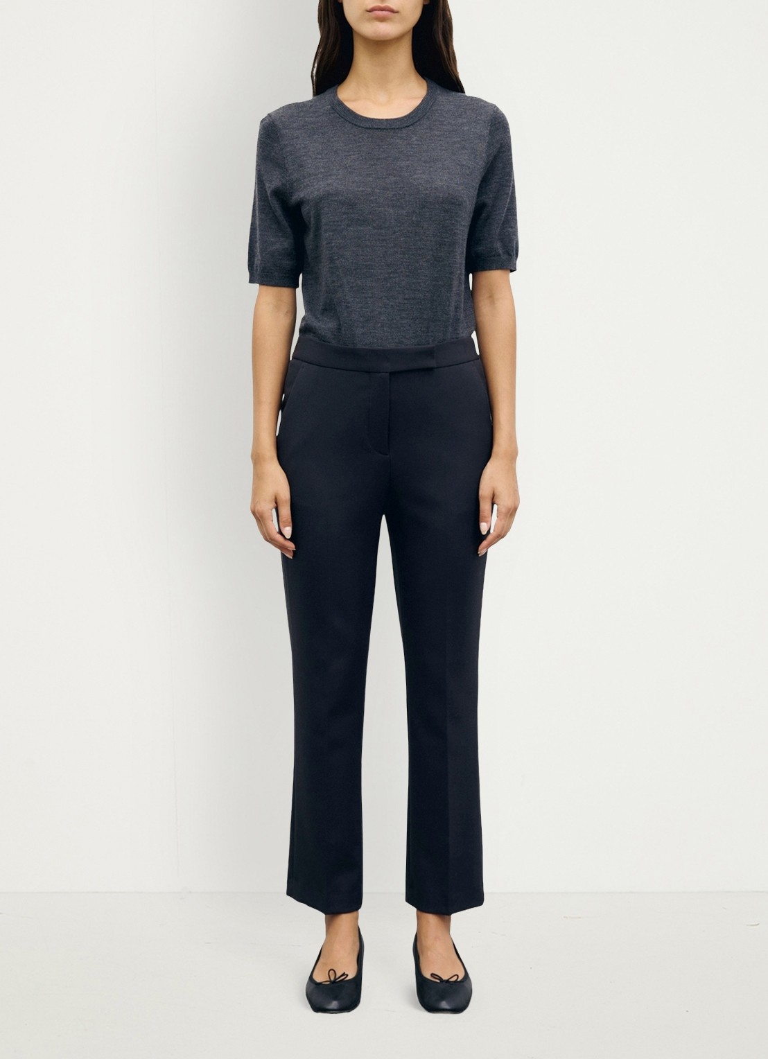 Gerard Darel May slim fit broek met elastische taille aan de achterkant - voorkant 5 zwart
