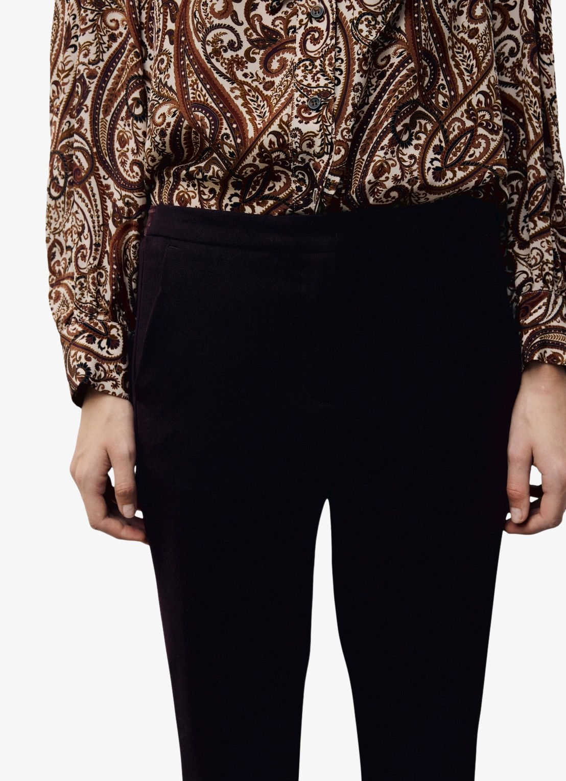 Gerard Darel May slim fit broek met elastische taille aan de achterkant - detail 4 rood