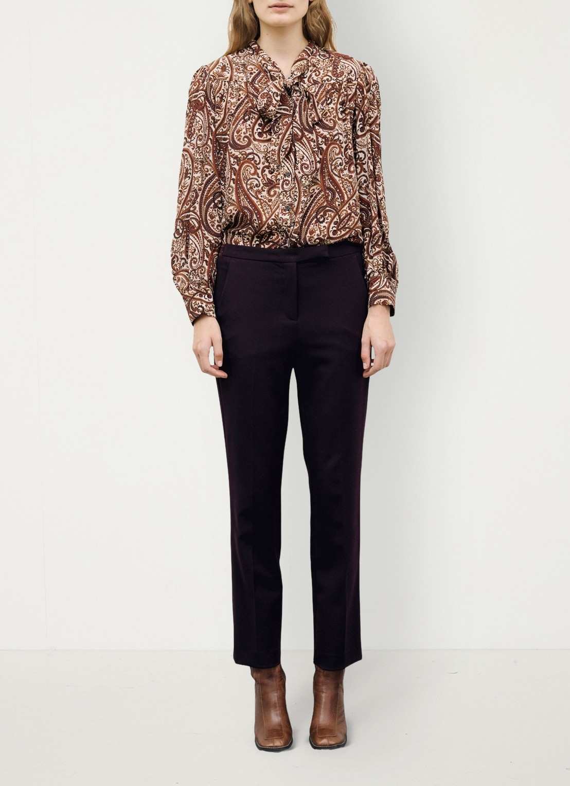 Gerard Darel May slim fit broek met elastische taille aan de achterkant - voorkant 2 rood