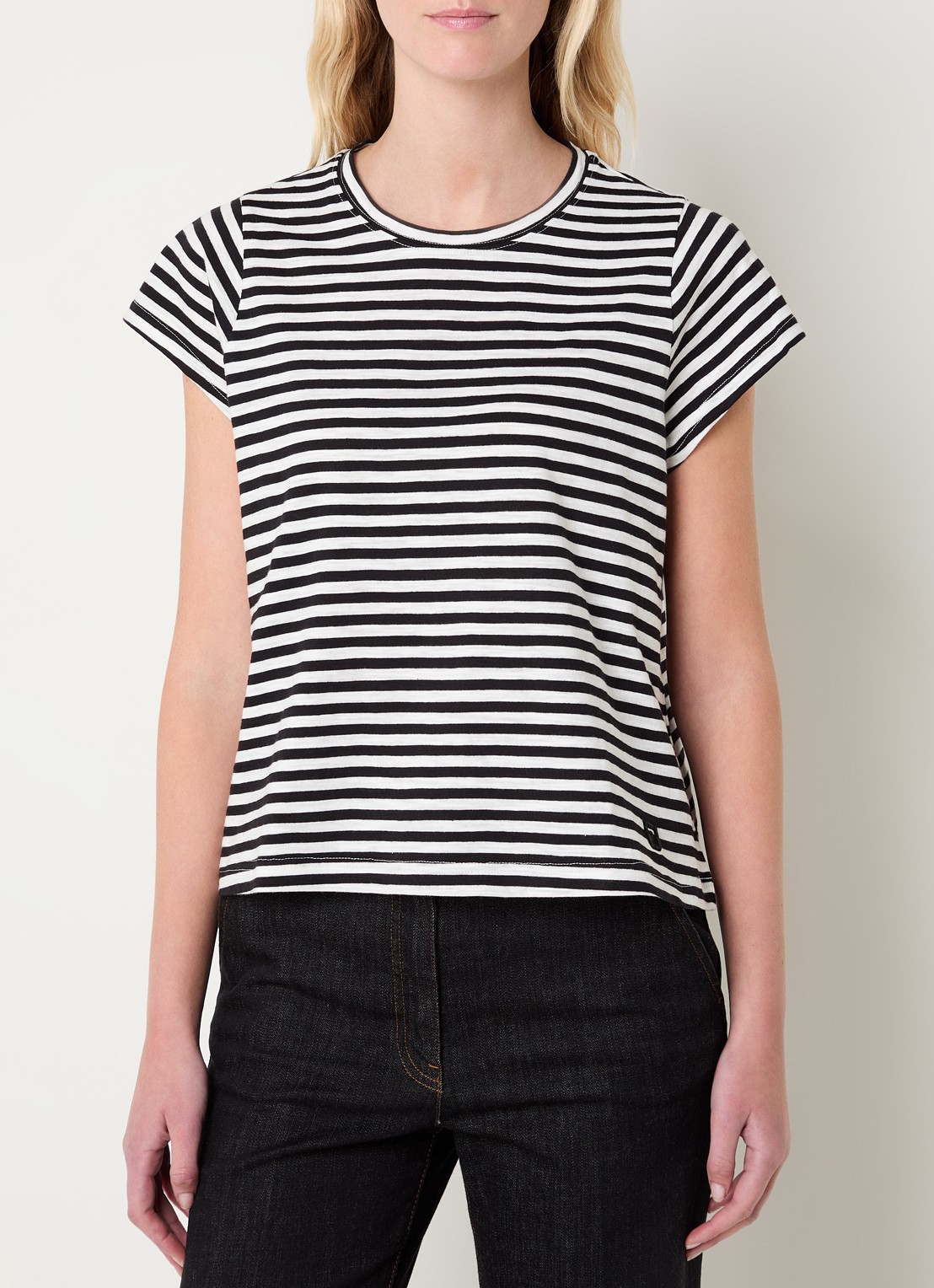 Gerard Darel Mayane T-shirt met streepprint - detail wit