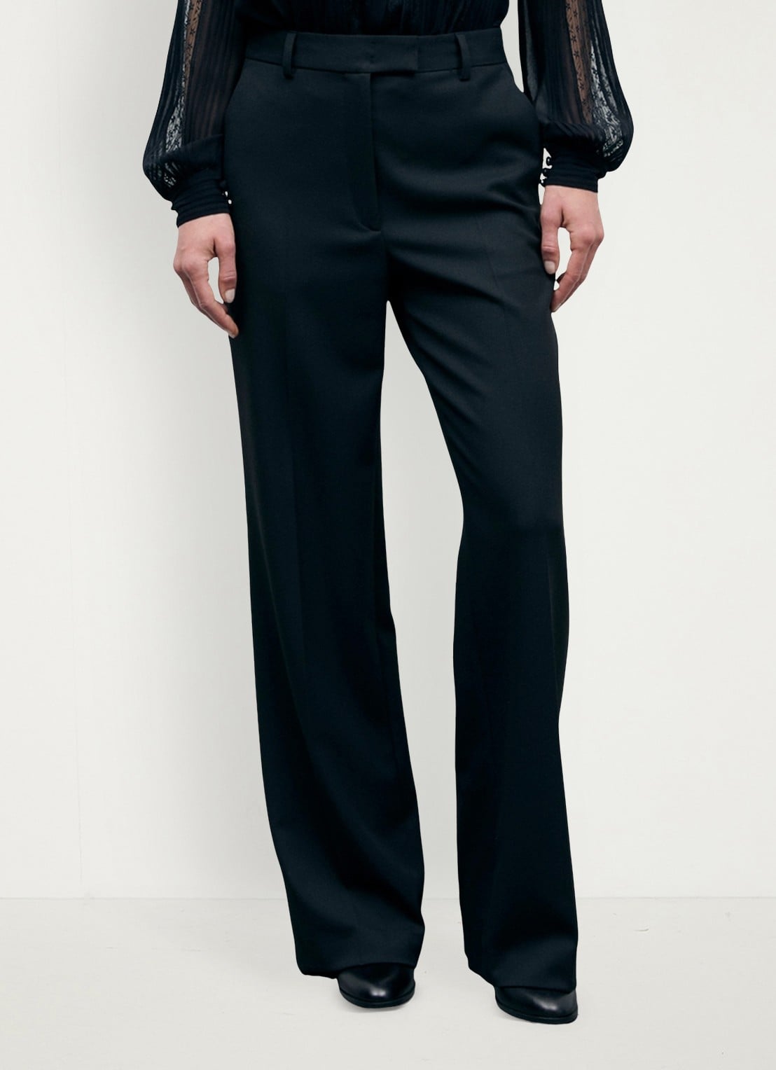 Gerard Darel Meg high waist straight leg pantalon - detail 3 zwart