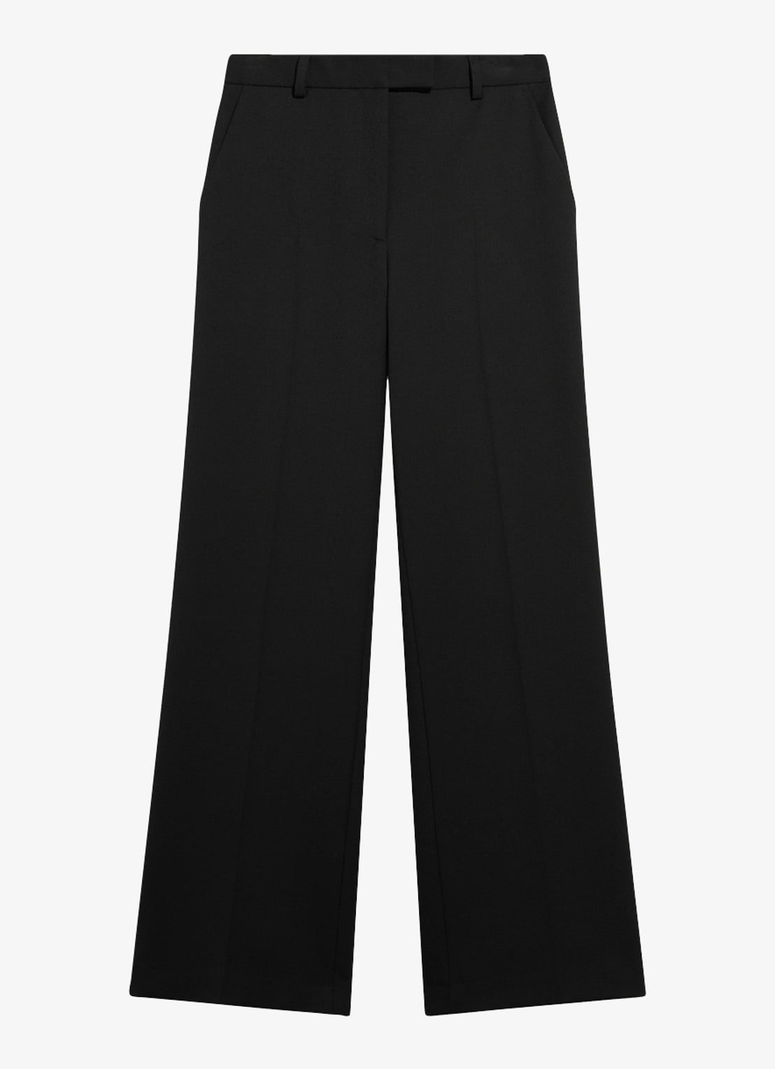 Gerard Darel Meg high waist straight leg pantalon - voorkant 5 zwart