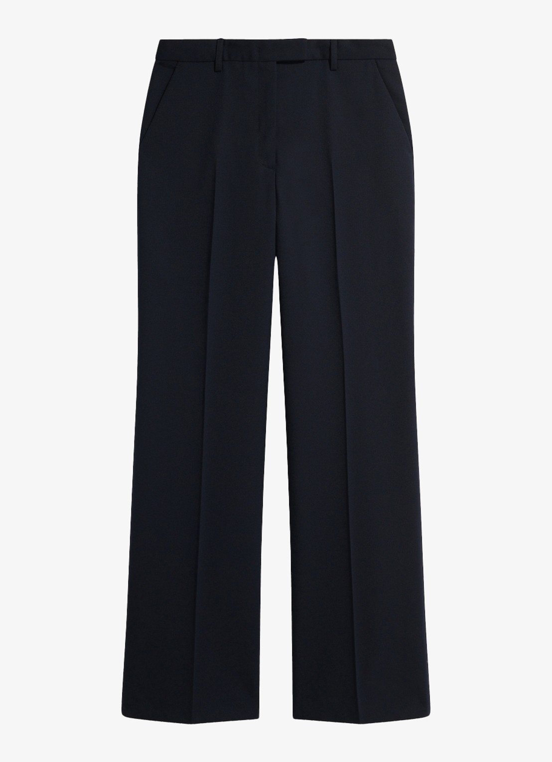 Gerard Darel Megan mid waist straight leg pantalon in wolblend - voorkant 4 blauw