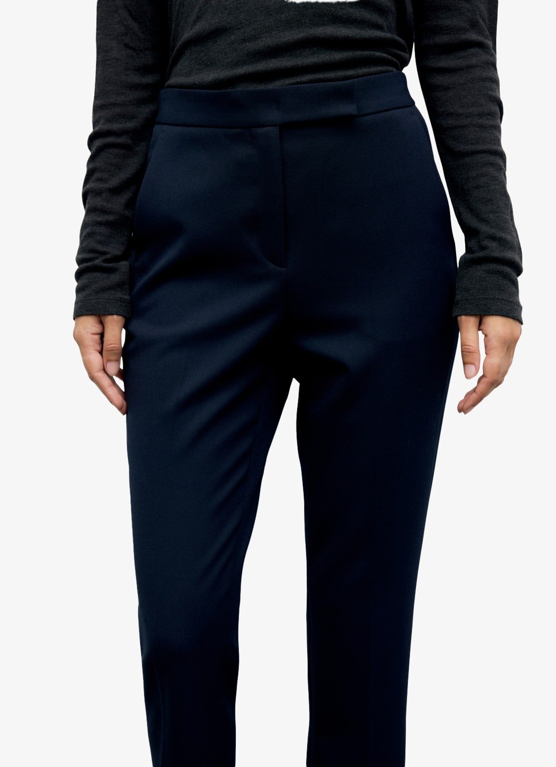 Gerard Darel Mei mid waist slim fit pantalon - detail 2 donkerblauw