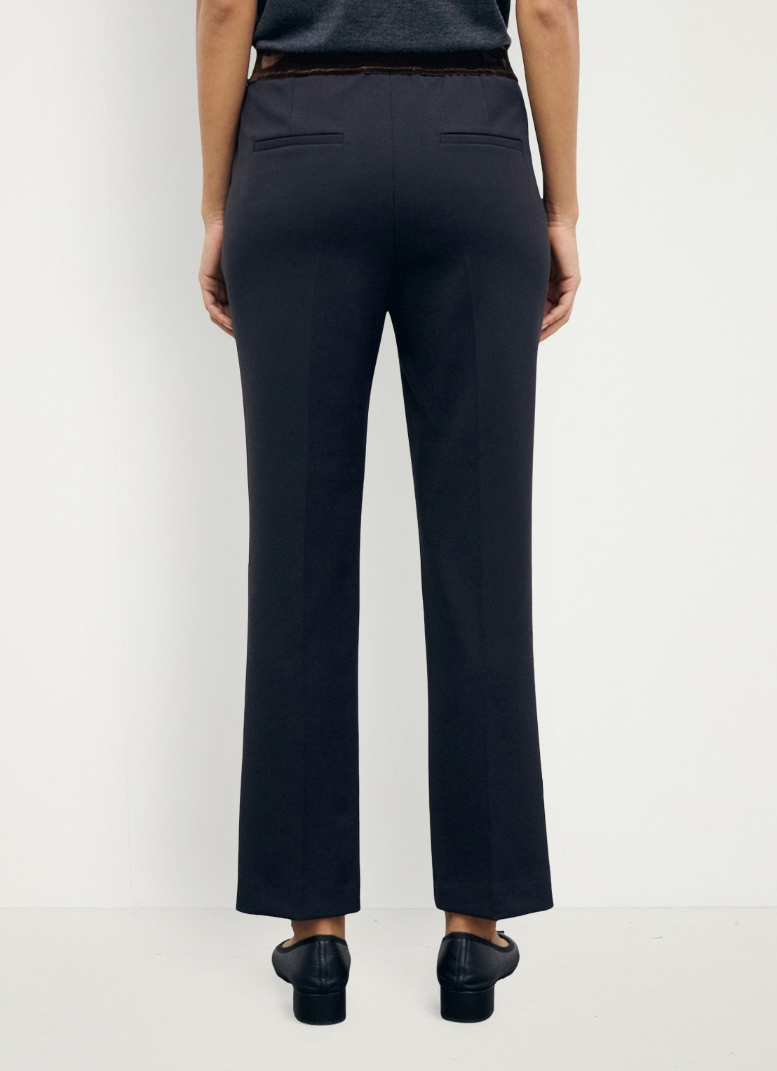 Gerard Darel Mei mid waist slim fit pantalon - achterkant 3 zwart