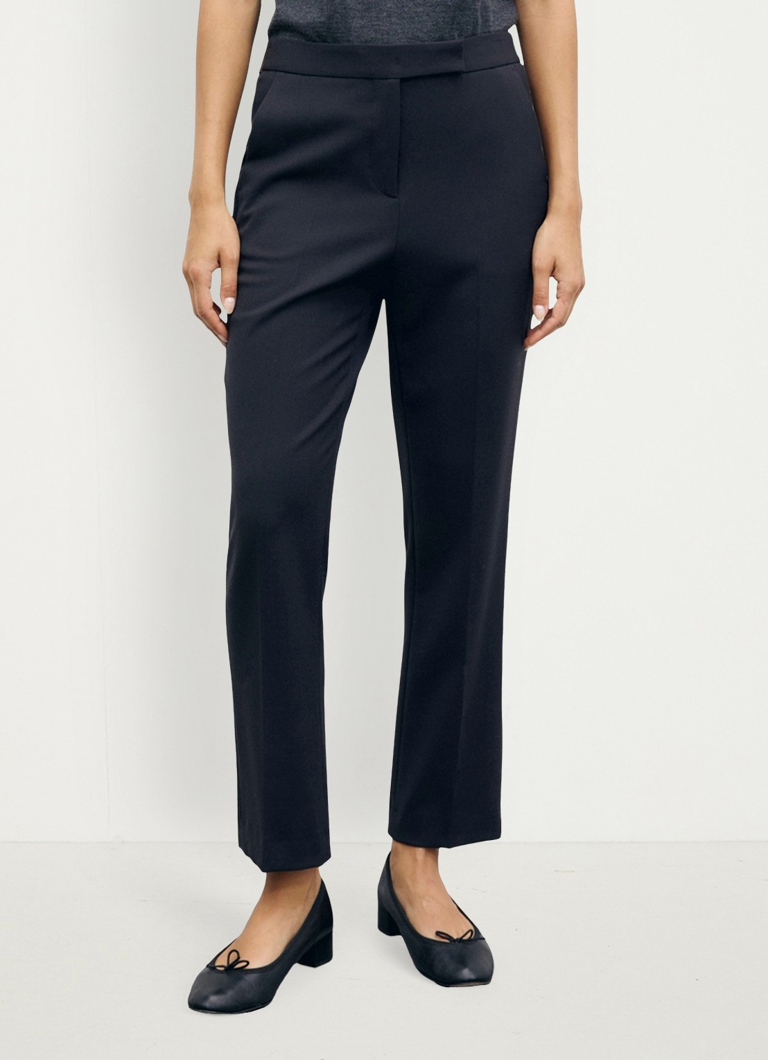 Gerard Darel Mei mid waist slim fit pantalon - detail 2 zwart