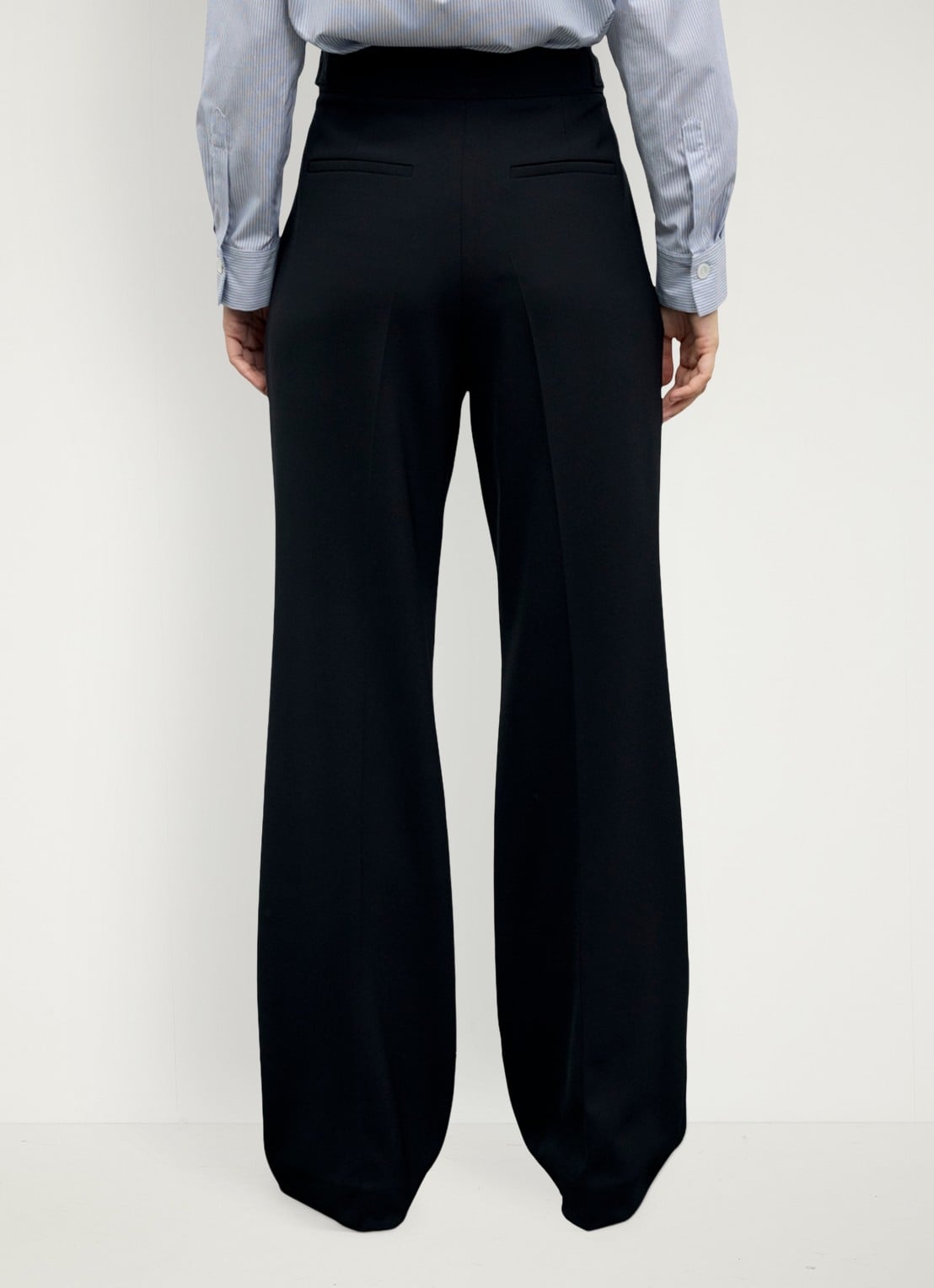 Gerard Darel Mela mid waist loose fit pantalon - achterkant zwart