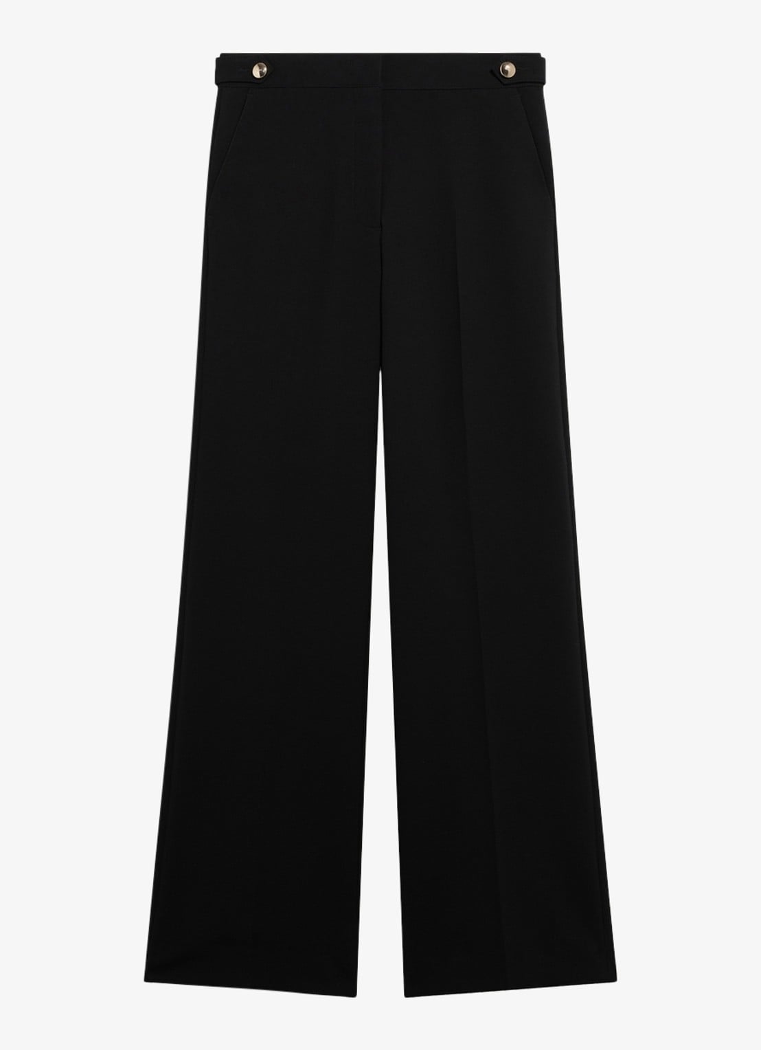 Gerard Darel Mela mid waist loose fit pantalon - voorkant 4 zwart
